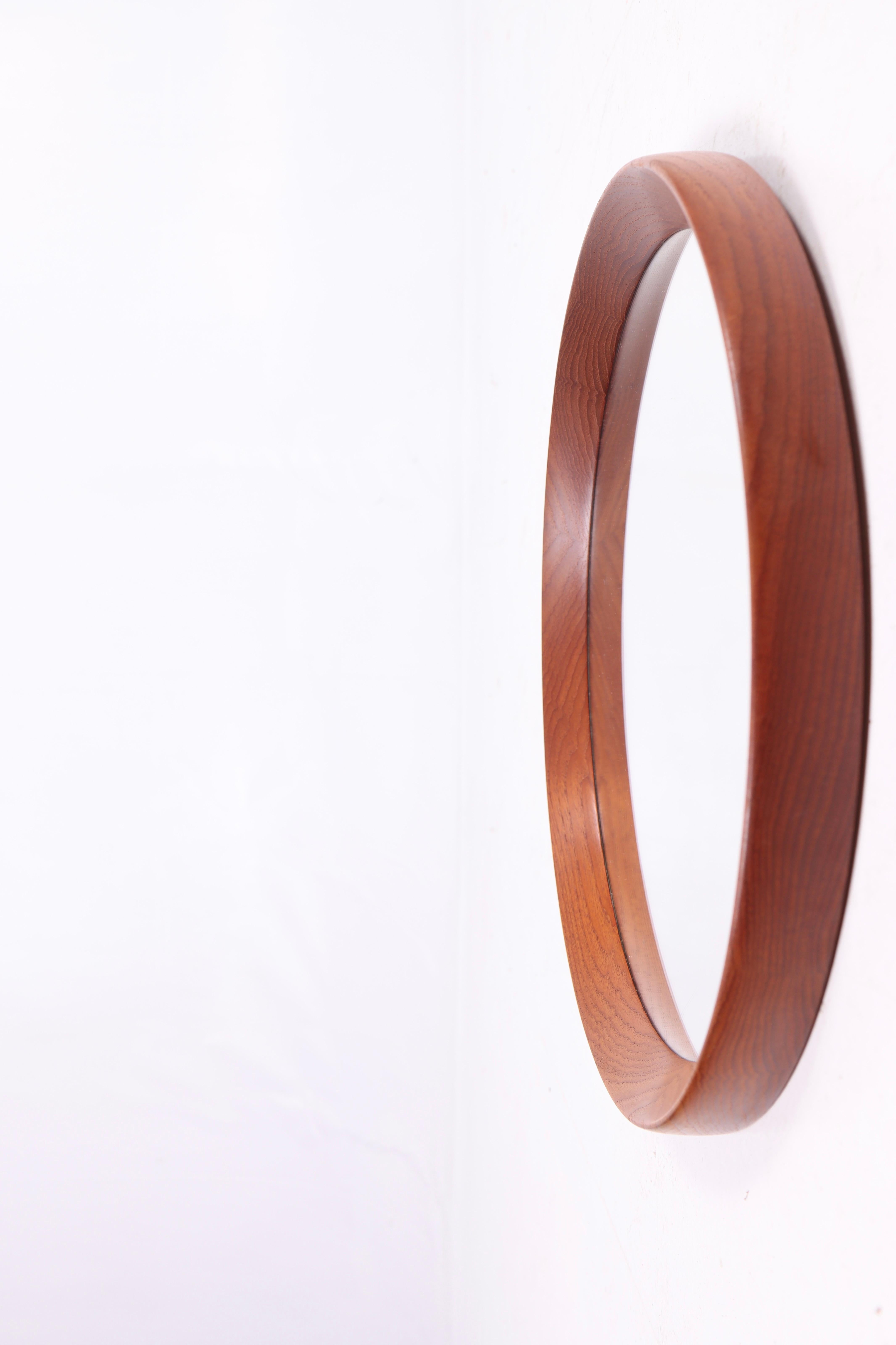 Danese Specchio danese di metà secolo con cornice in teak, anni '60 in vendita