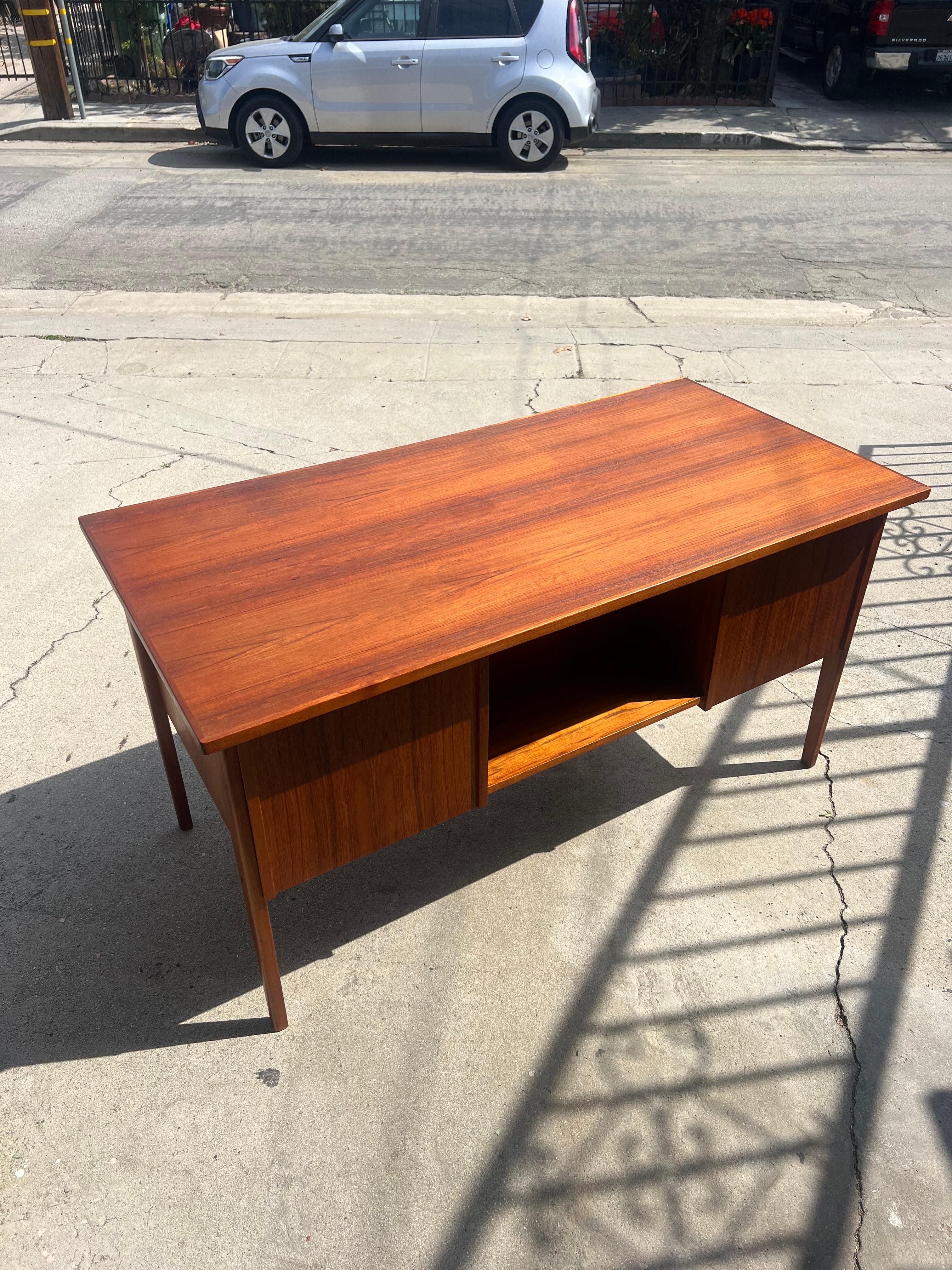 Mid-Century Modern Mid Century Danish Teak Freestanding Desk c 1960s