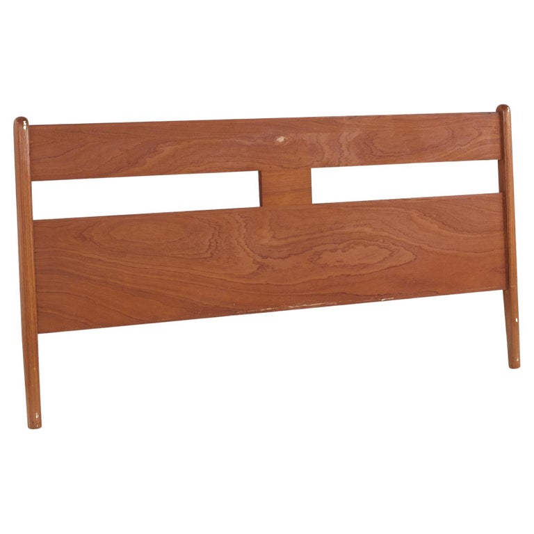 Mid Century Danish Teak Full Headboard For Sale at 1stDibs