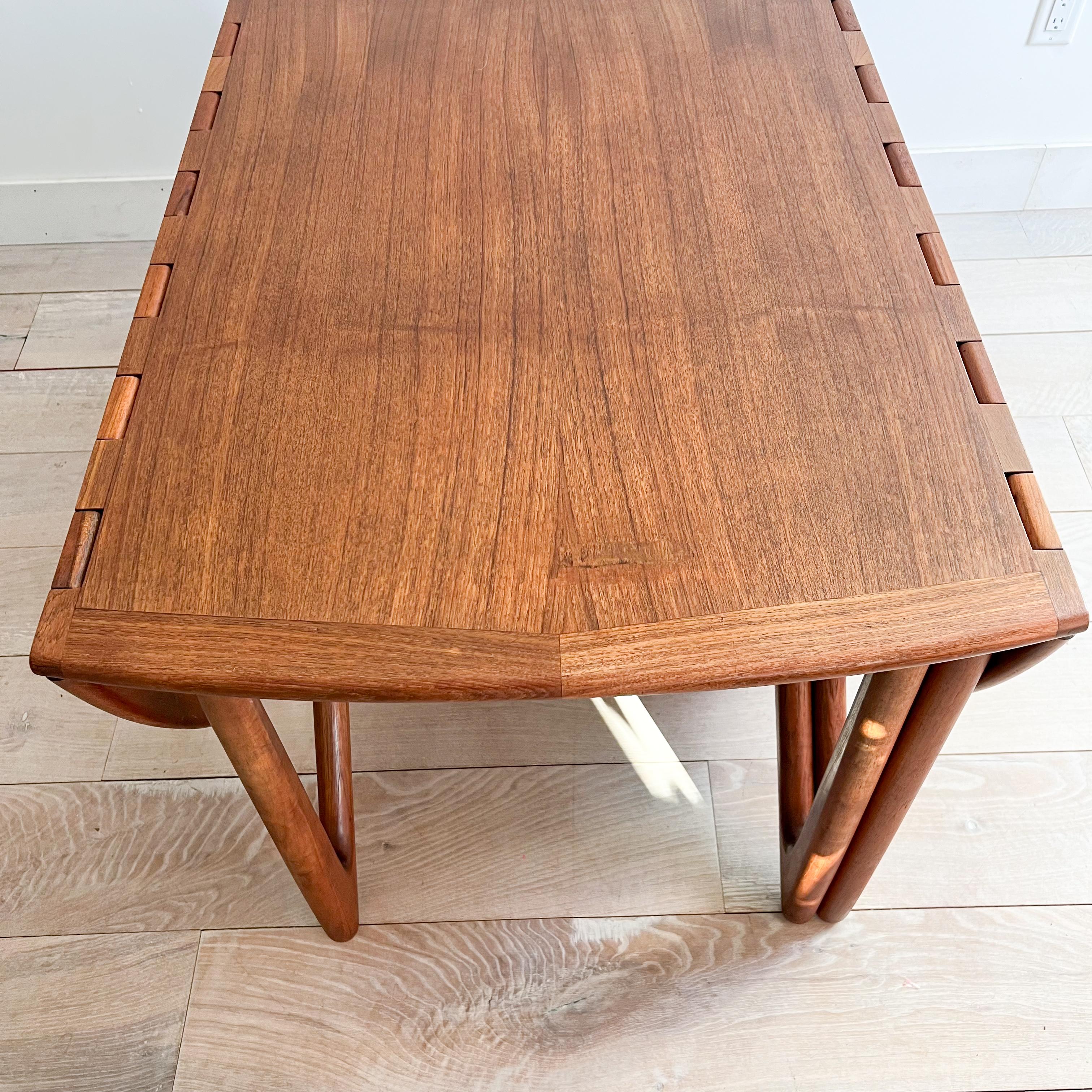 Mid Century Danish Teak Gateleg Dining Table by Niels Koefoed 4