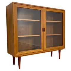 Midcentury Danish Teak Glazed Bookcase