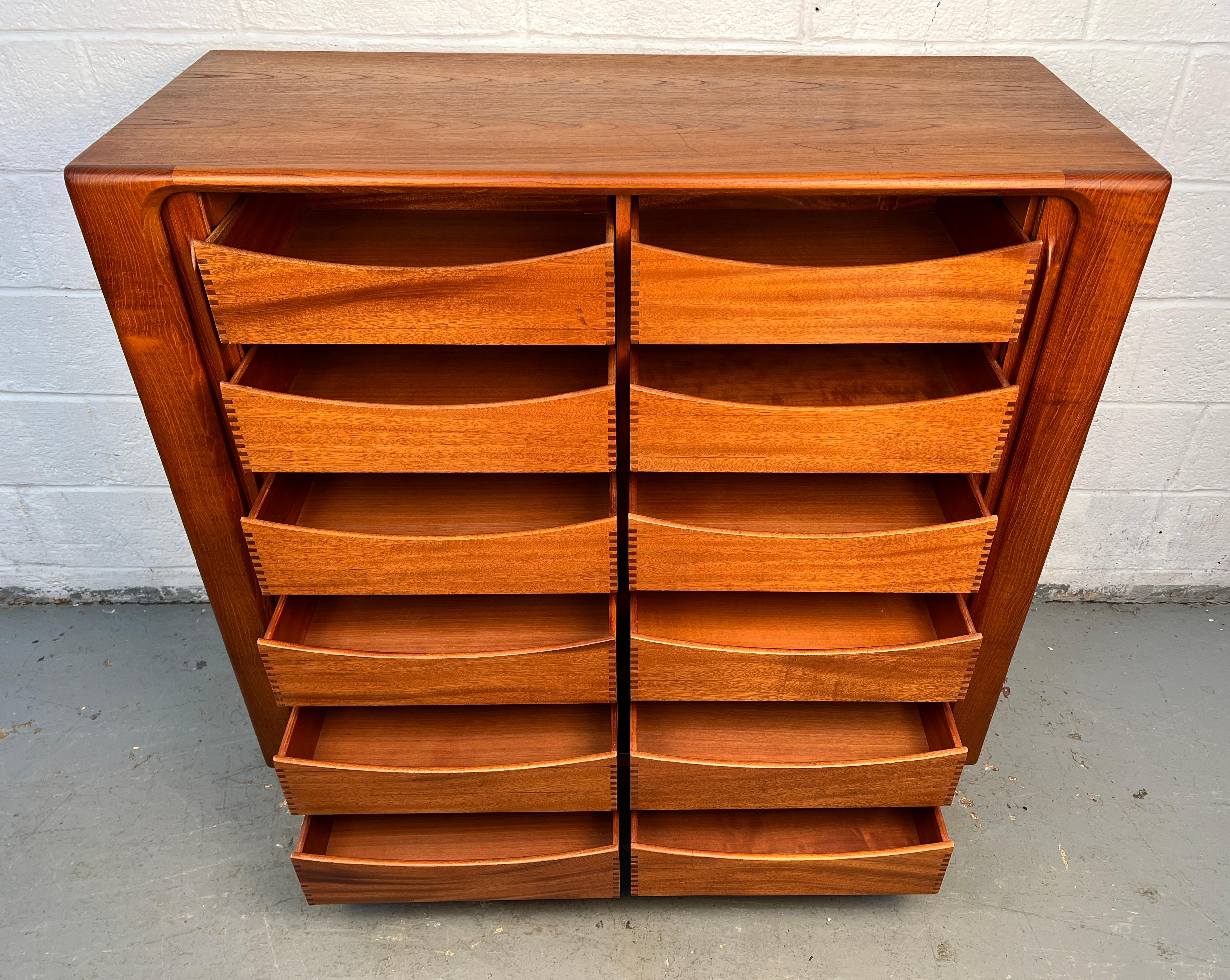 Mid-Century Danish Teak Highboy Dresser by BPS of Denmark in vendita 3