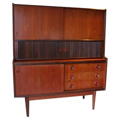 Mid-Century Danish Teak Hutch Cabinet Johannes Andersen for Wilhelm Schaum Oy