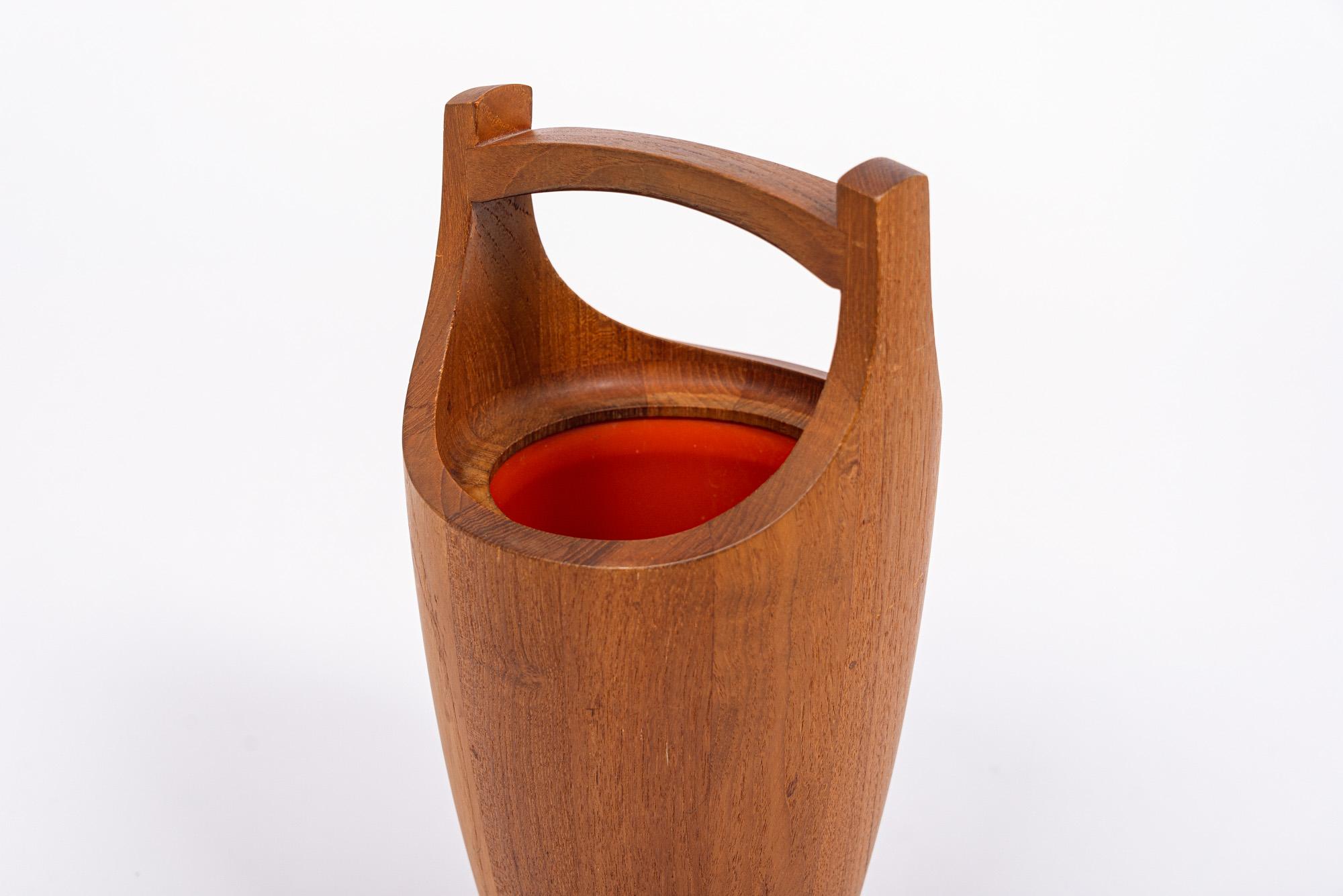 Midcentury Danish Teak Ice Bucket by Jens H. Quistgaard for Dansk For Sale 4