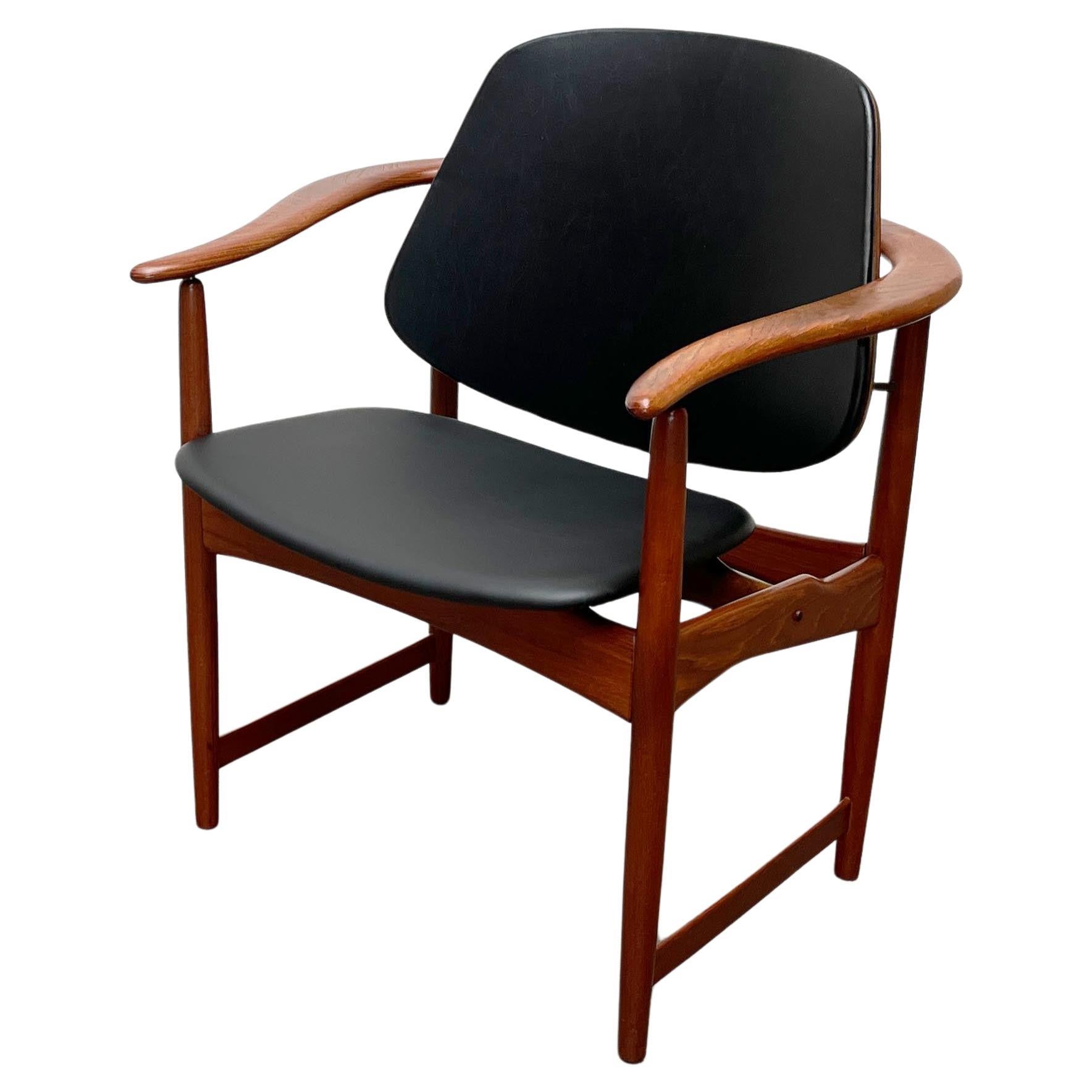 Mid-Century Danish Teak King Chair by Arne Hovmand Olsen for Onsild Møbelfabrik