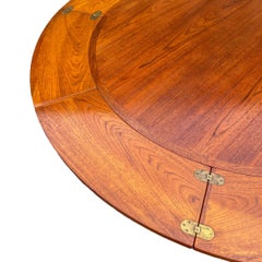 Mid-Century Danish Teak “Lotus” Flip Flap Dining Table by Dyrlund