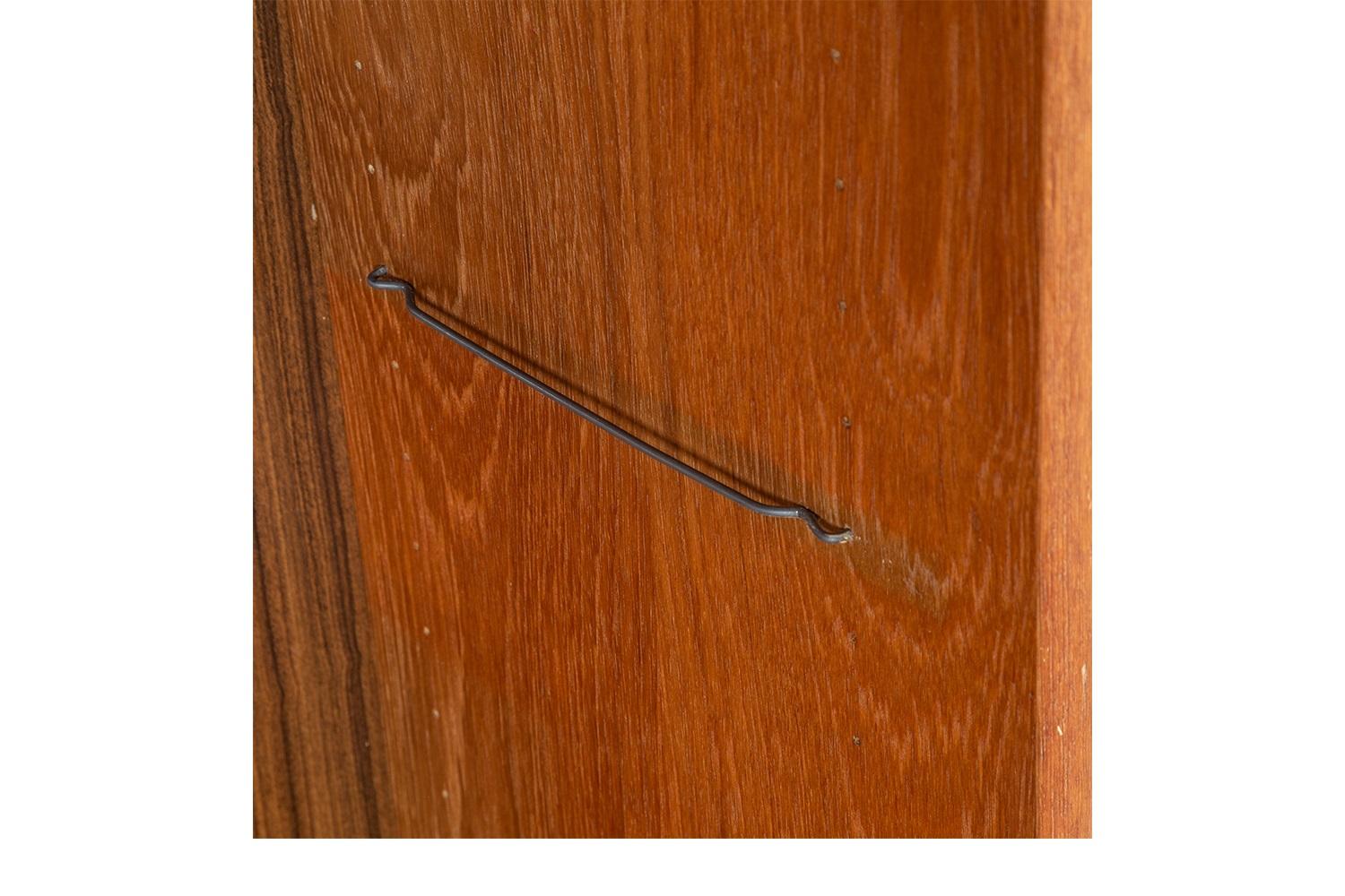 Mid-Century Danish Teak Low Compact Bookcase In Fair Condition For Sale In Baltimore, MD
