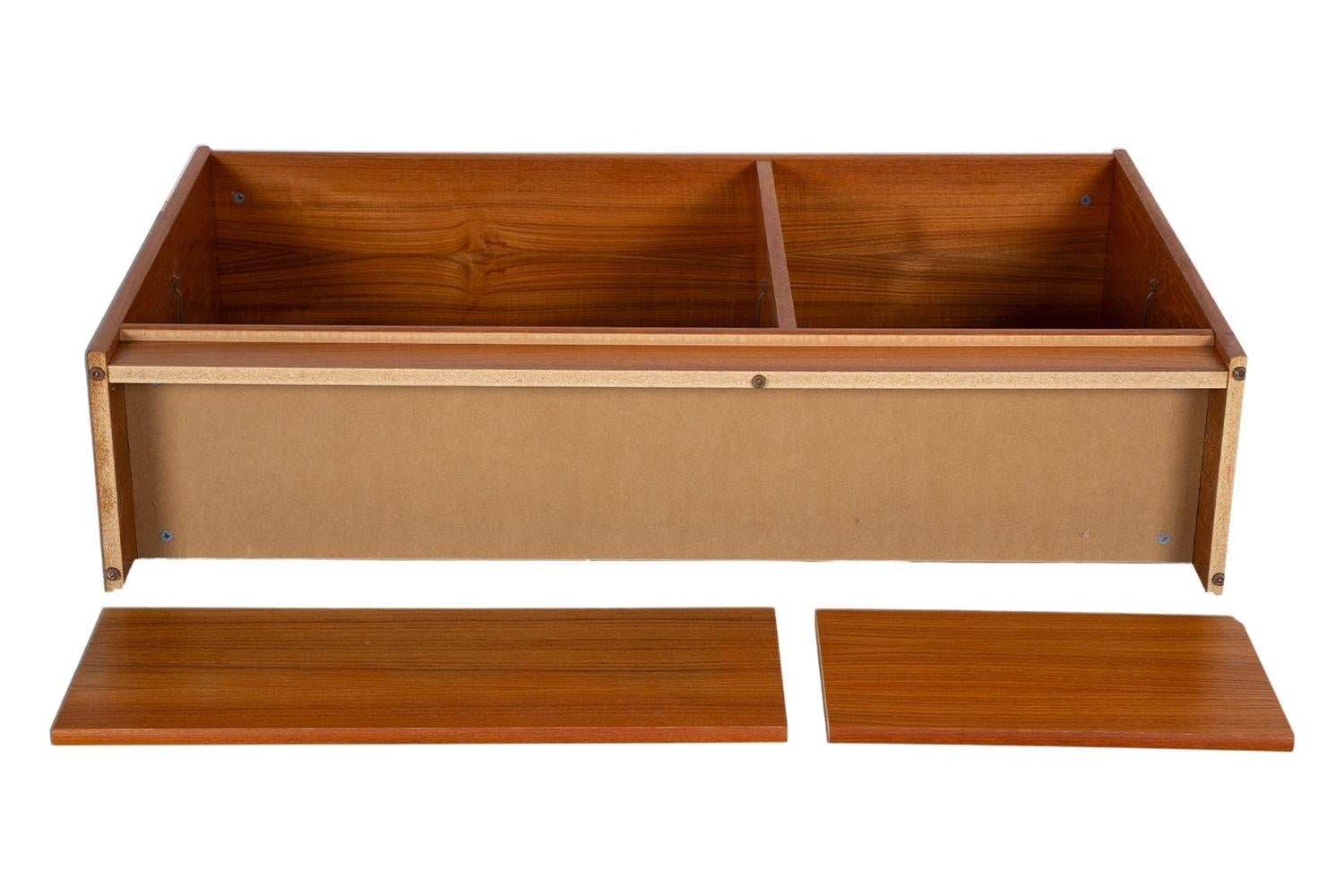 Mid-Century Danish Teak Low Compact Bookcase For Sale 1