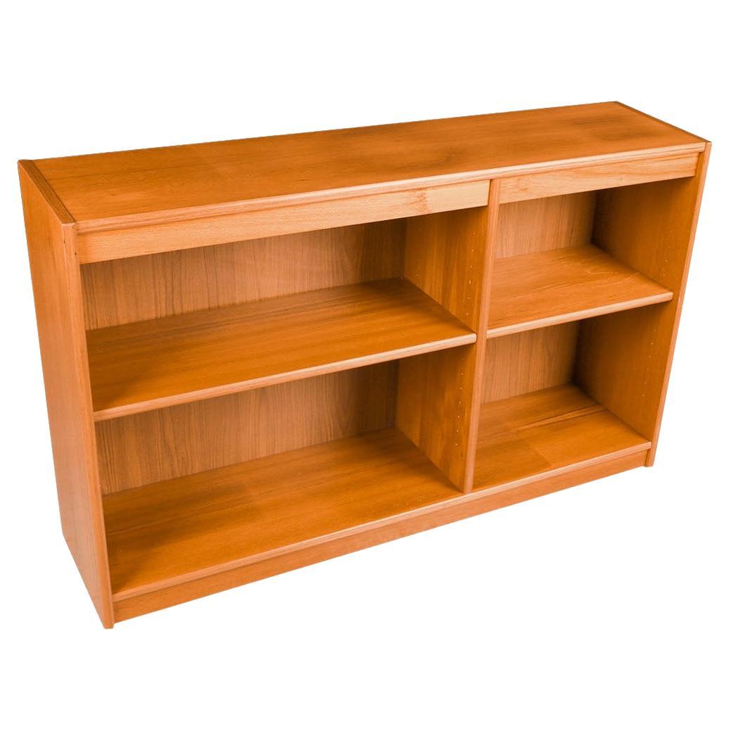 Mid Century Teak Bookcase Room Divider For Sale at 1stDibs