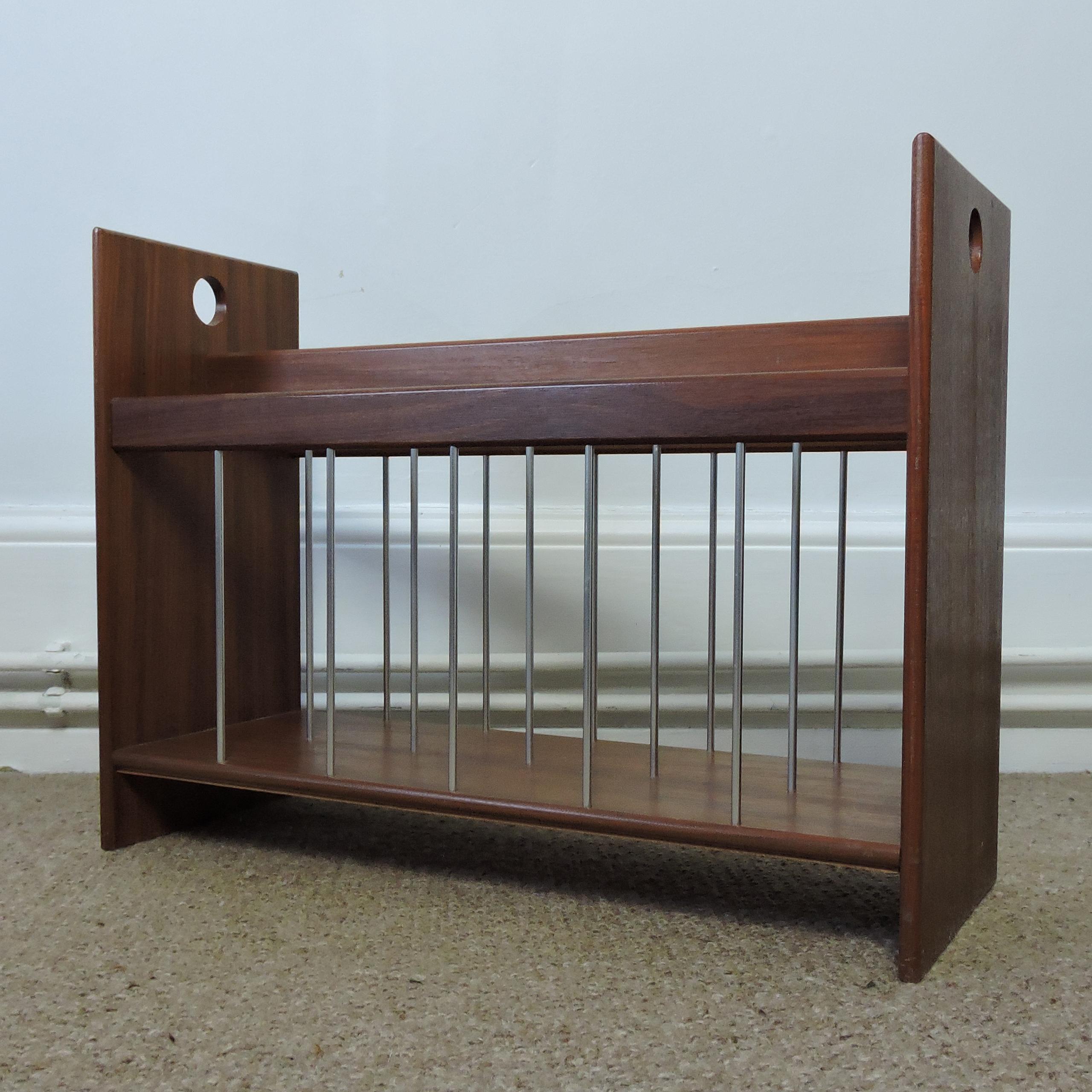 Mid-Century Modern Midcentury Danish Teak Magazine Rack, 1960s For Sale