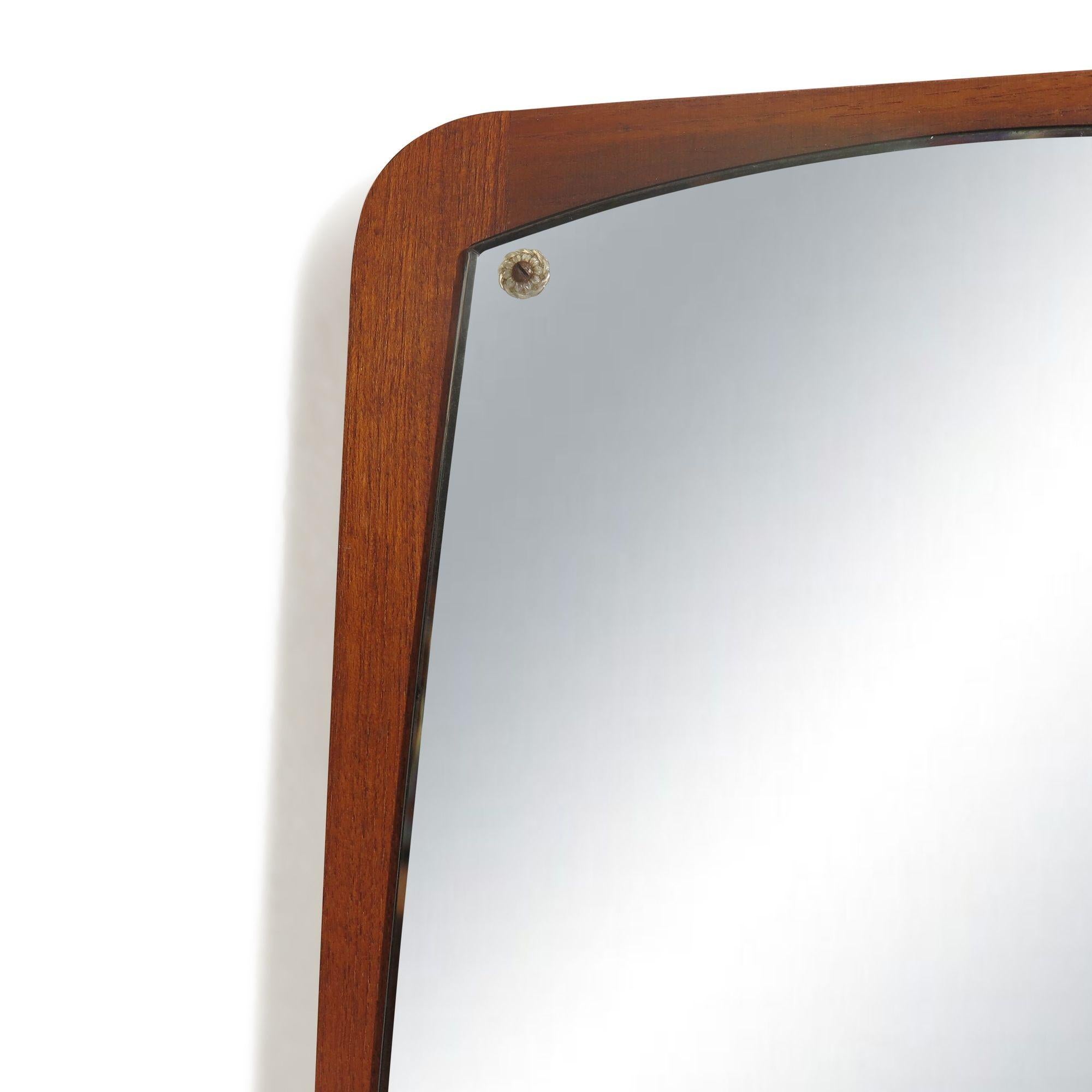 Scandinavian Modern Mid-century Danish Teak Mirror For Sale