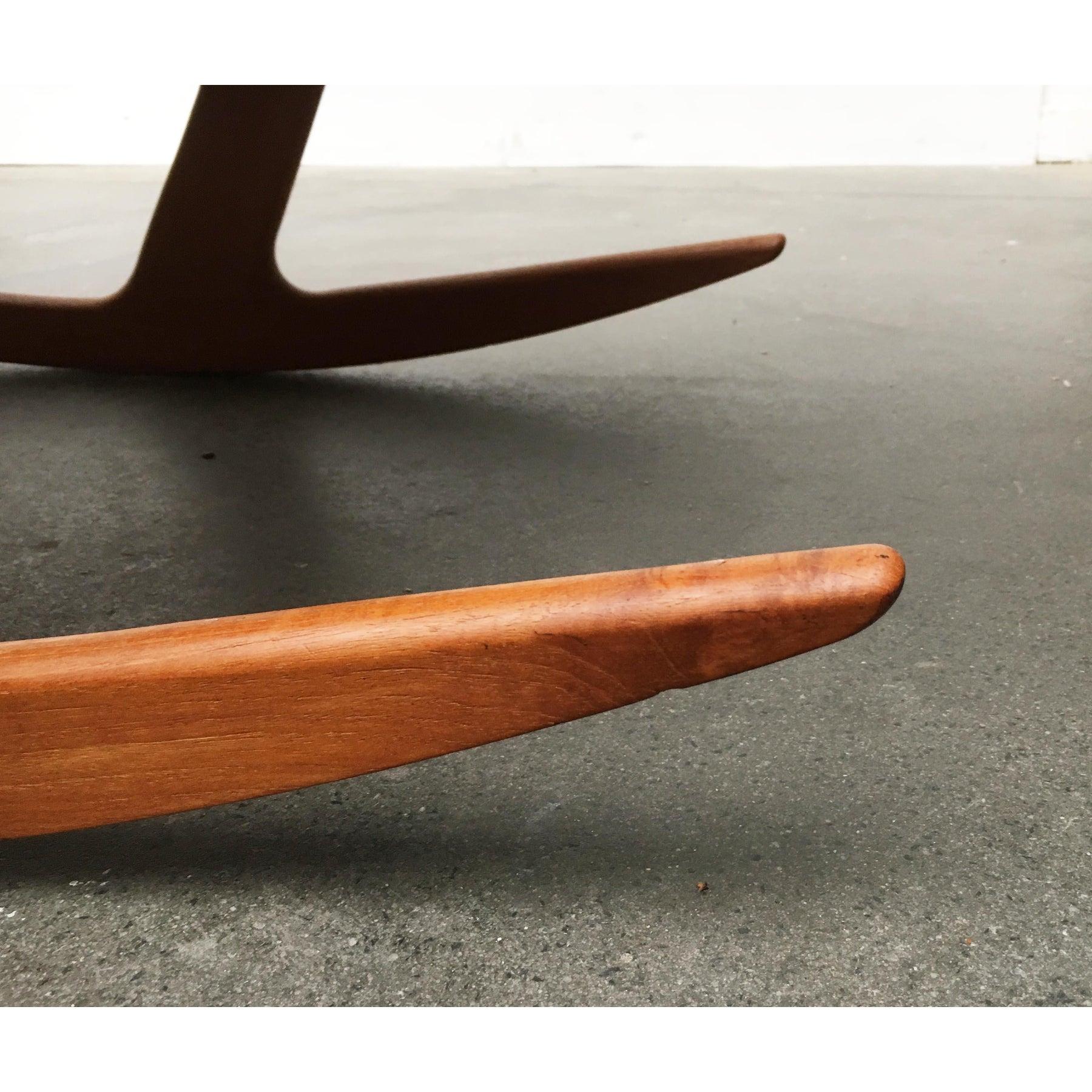Mid-Century Danish Teak Model 100 Rocking Chair by Søren Georg Jensen, 1960s For Sale 6