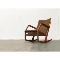 Dänischer Teakholz-Schaukelstuhl Modell 100 von Søren Georg Jensen, 1960er Jahre