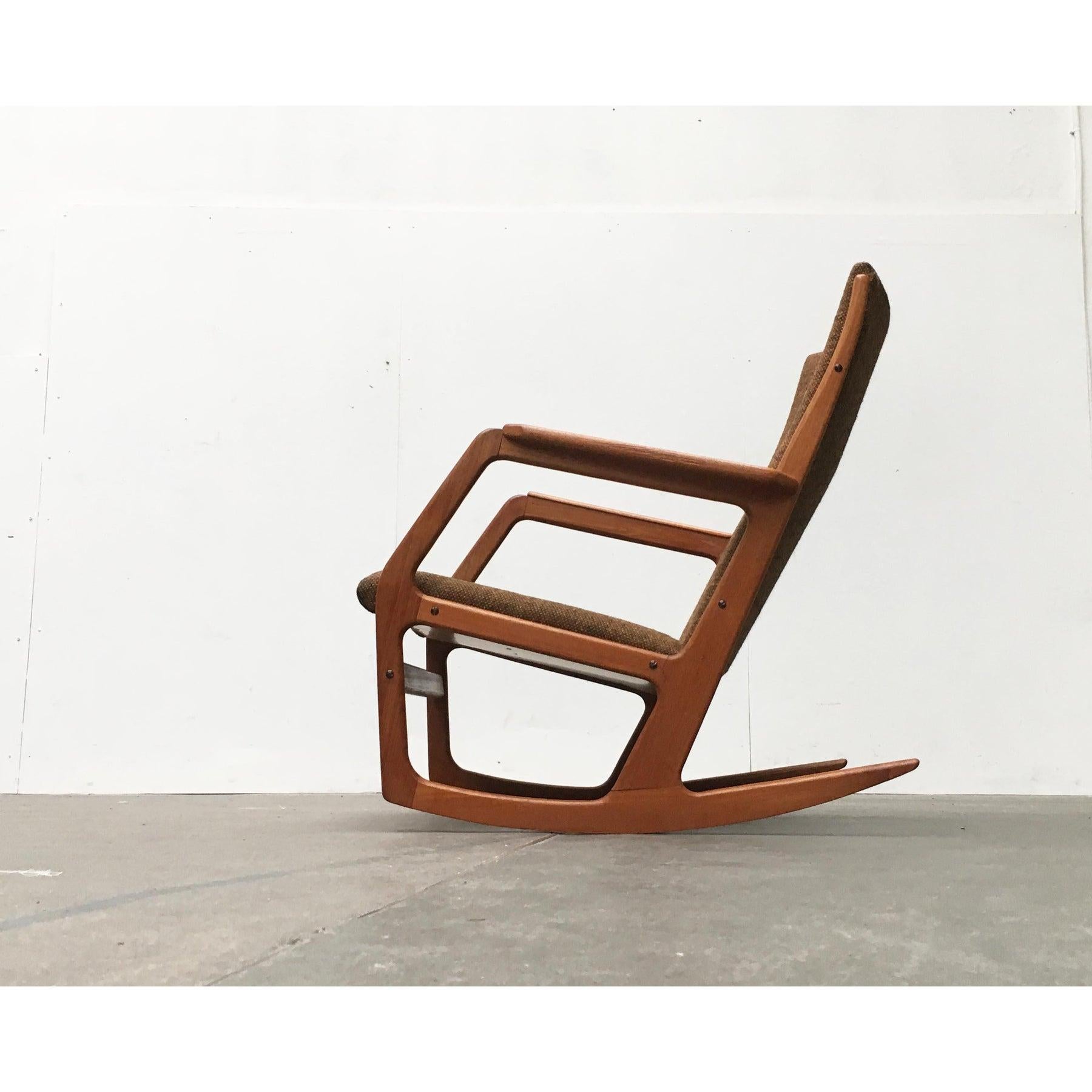 Mid-Century Modern Mid-Century Danish Teak Model 100 Rocking Chair by Søren Georg Jensen, 1960s For Sale