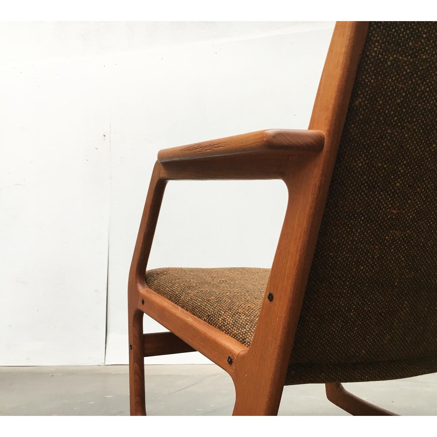 20th Century Mid-Century Danish Teak Model 100 Rocking Chair by Søren Georg Jensen, 1960s For Sale