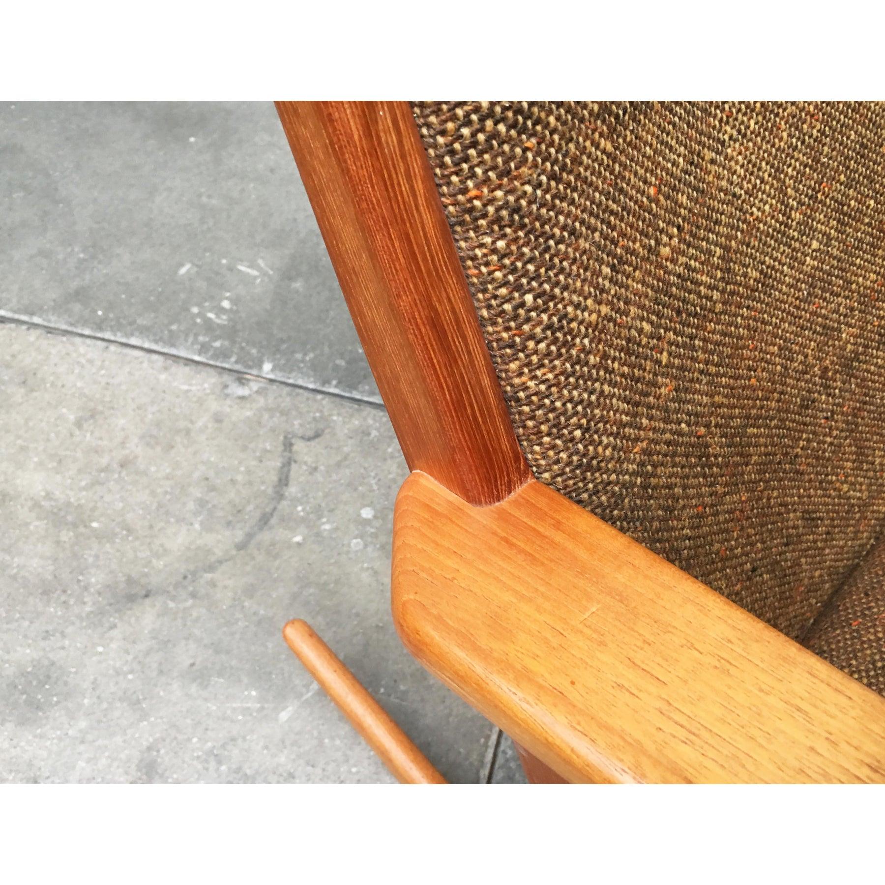 Mid-Century Danish Teak Model 100 Rocking Chair by Søren Georg Jensen, 1960s For Sale 1
