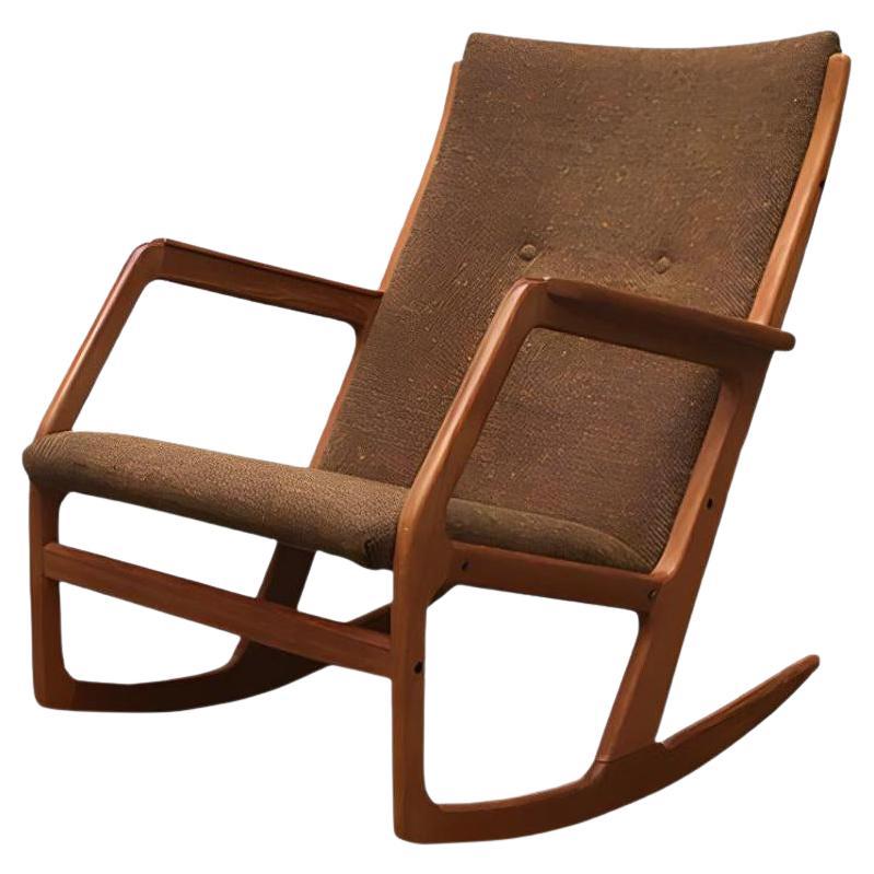 Mid-Century Danish Teak Model 100 Rocking Chair by Søren Georg Jensen, 1960s