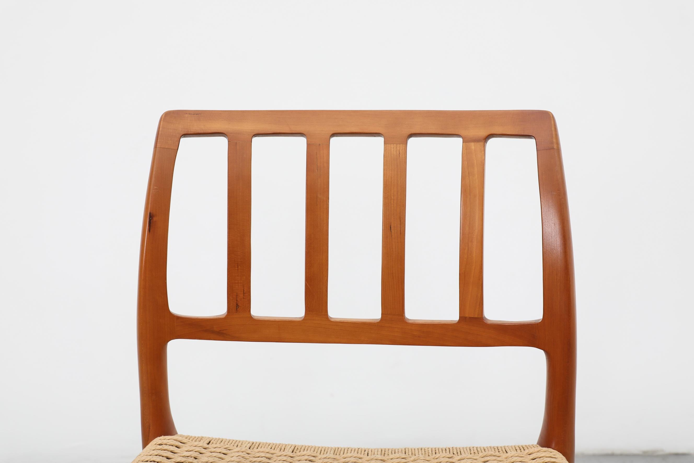 Single Mid-Century Danish Teak Model 83 Chair by Niels Moller, 1970s For Sale 3