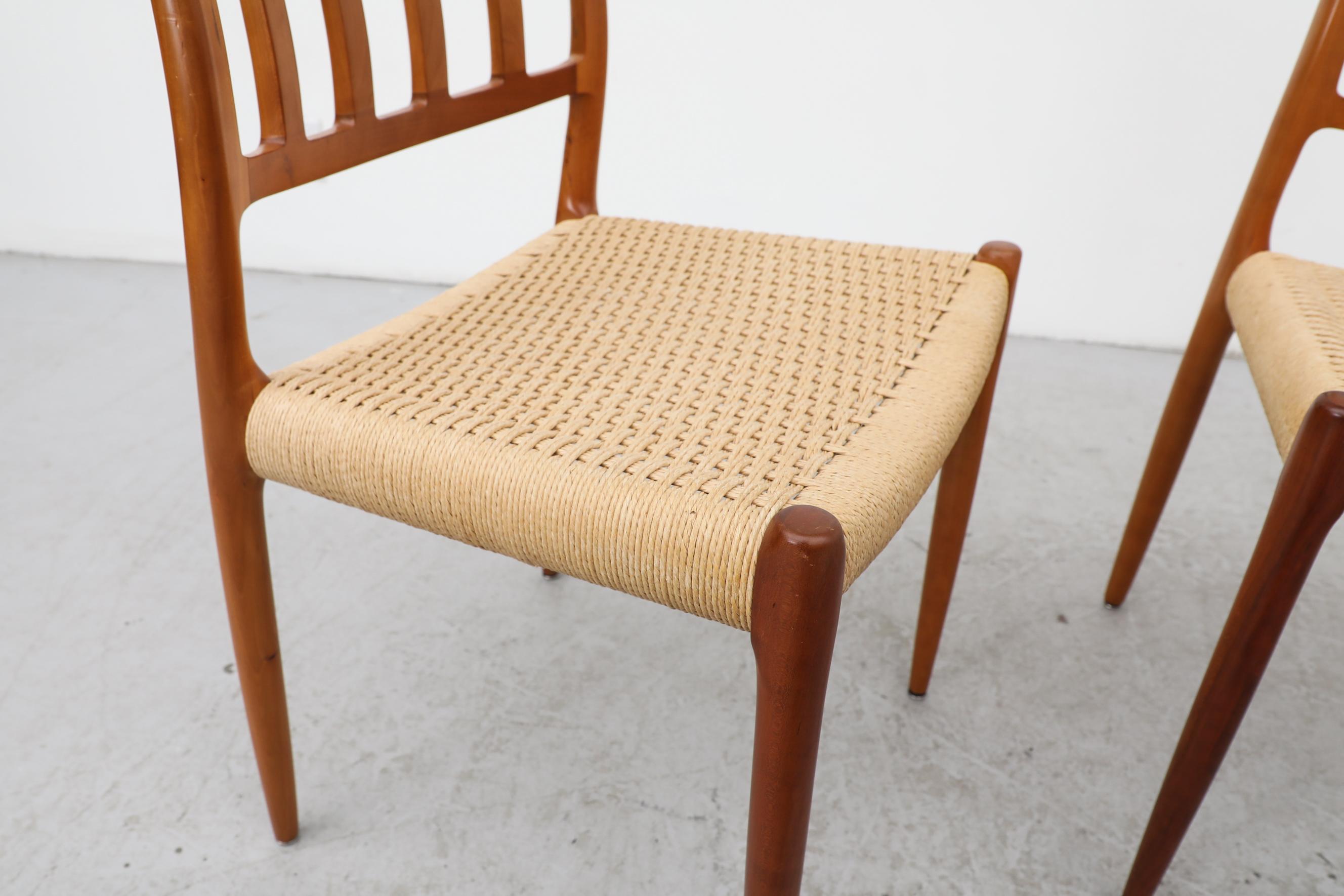 Single Mid-Century Danish Teak Model 83 Chair by Niels Moller, 1970s For Sale 5