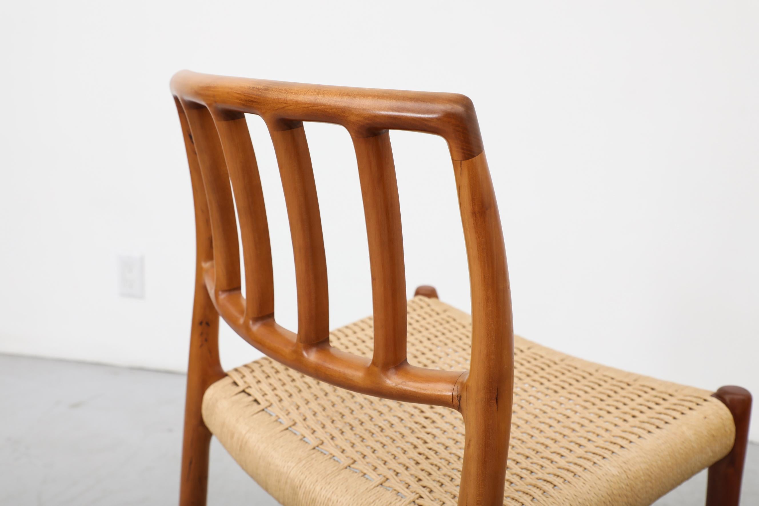 Single Mid-Century Danish Teak Model 83 Chair by Niels Moller, 1970s For Sale 7