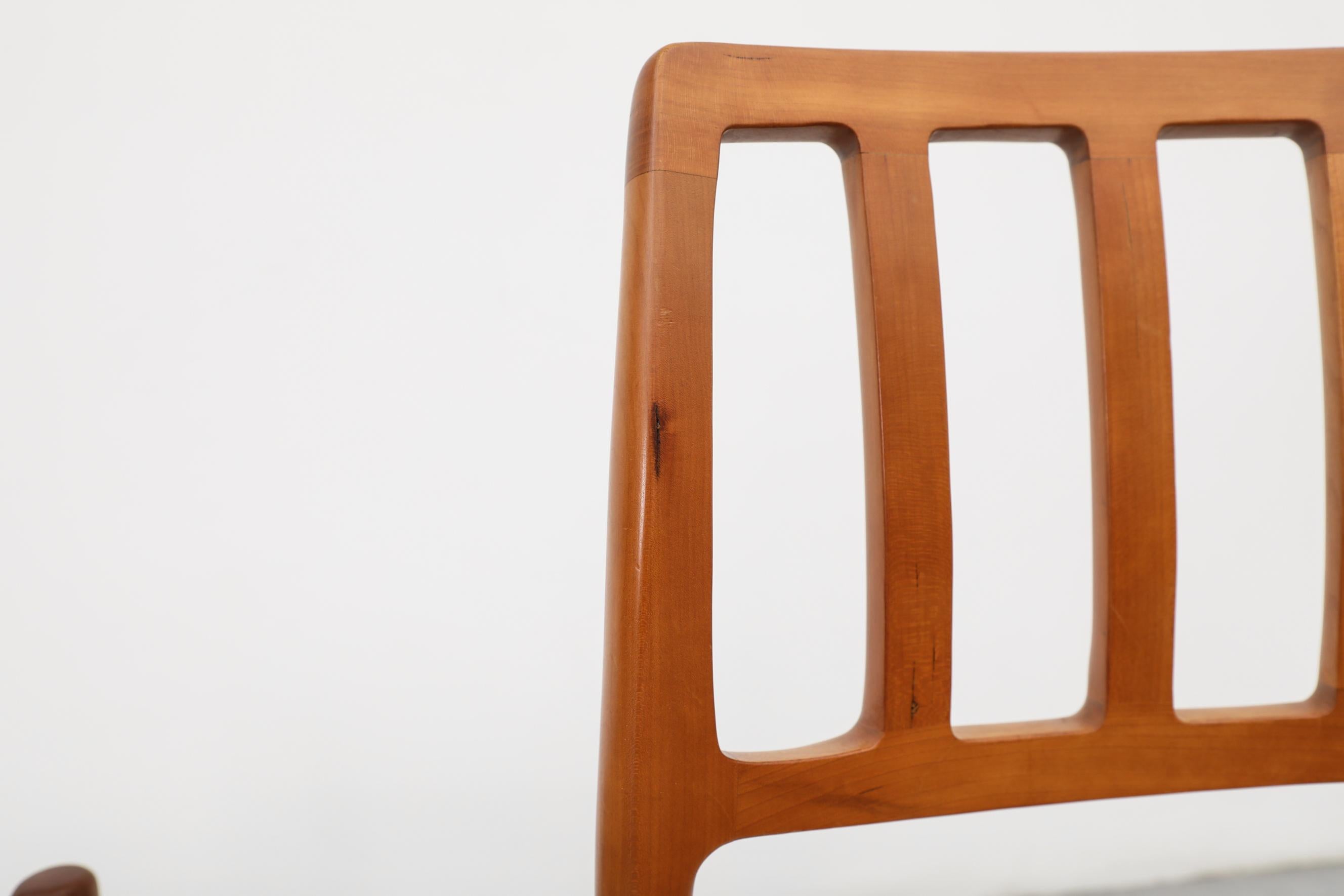 Single Mid-Century Danish Teak Model 83 Chair by Niels Moller, 1970s For Sale 9