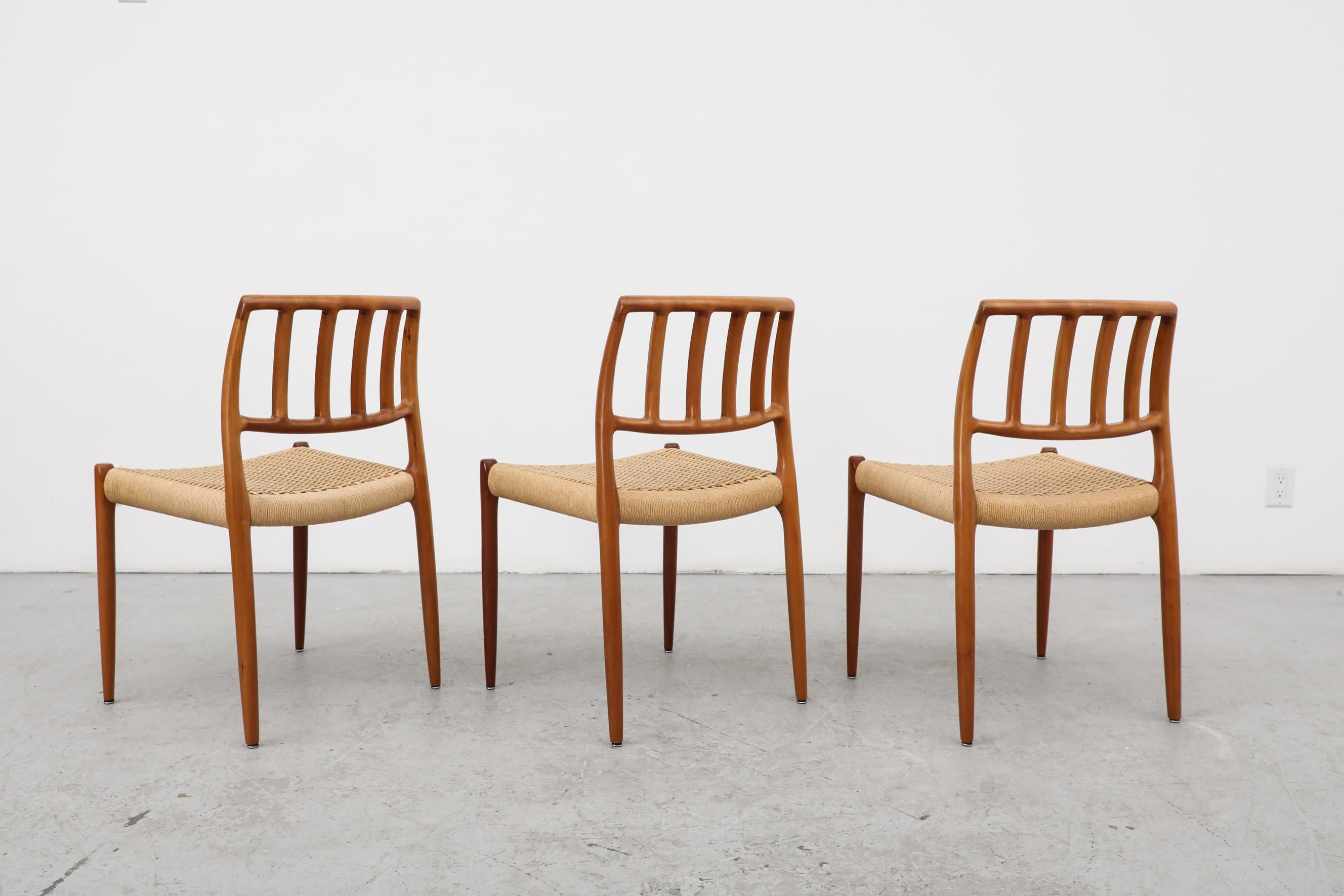 Mid-Century Modern Single Mid-Century Danish Teak Model 83 Chair by Niels Moller, 1970s For Sale