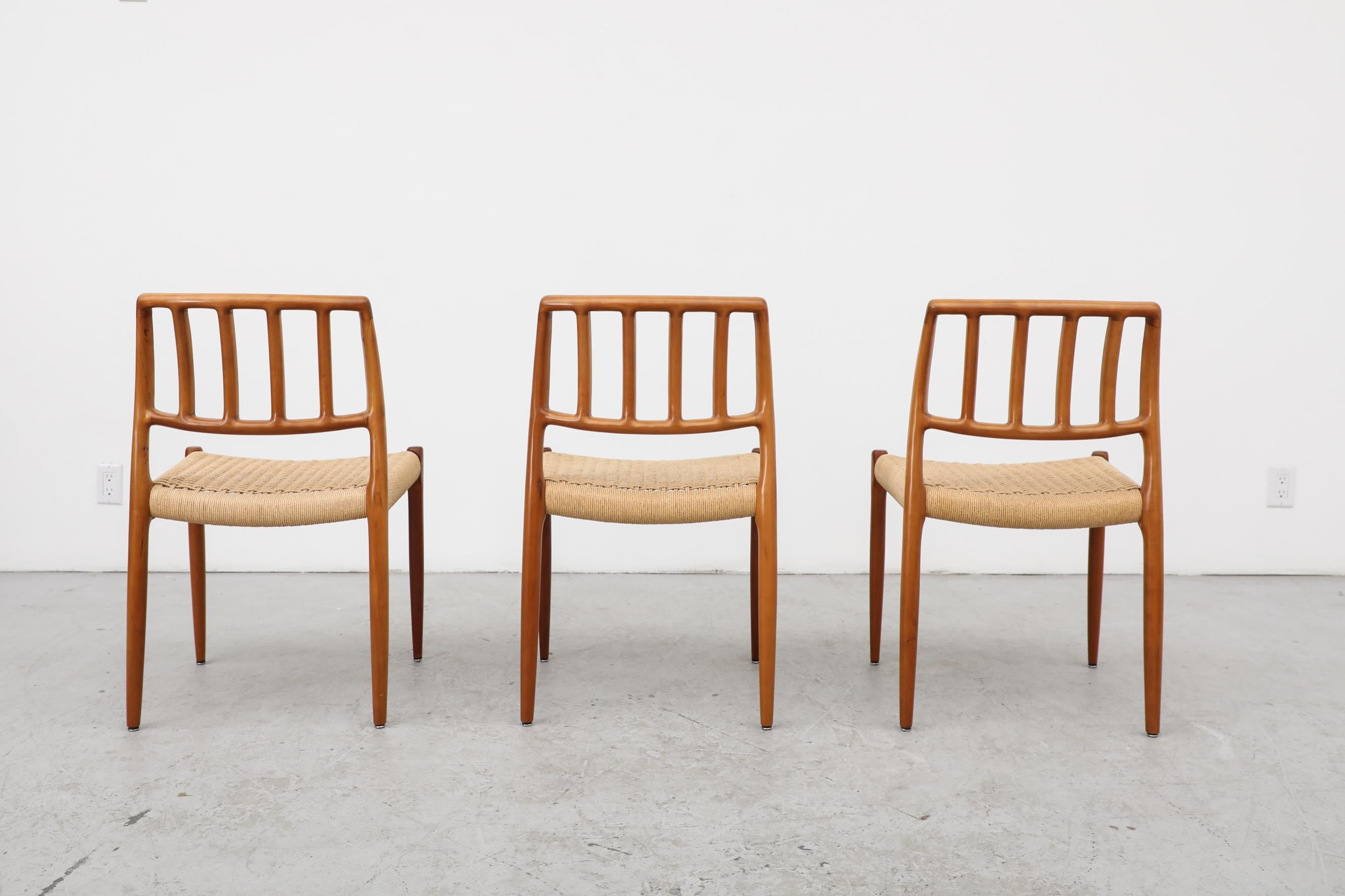 Single Mid-Century Danish Teak Model 83 Chair by Niels Moller, 1970s In Good Condition For Sale In Los Angeles, CA