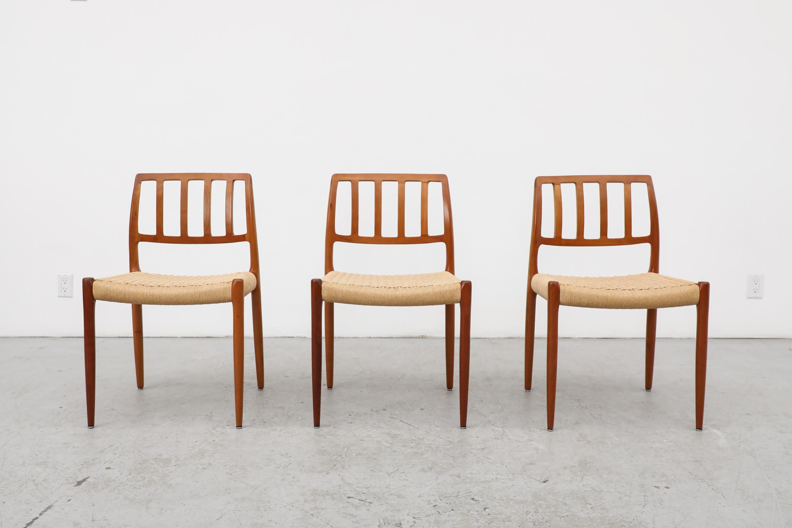 Late 20th Century Single Mid-Century Danish Teak Model 83 Chair by Niels Moller, 1970s For Sale