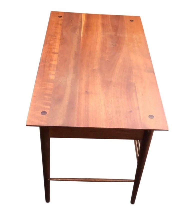 Mid Century Danish Teak Nesting Table with Two Drawers and Two Small