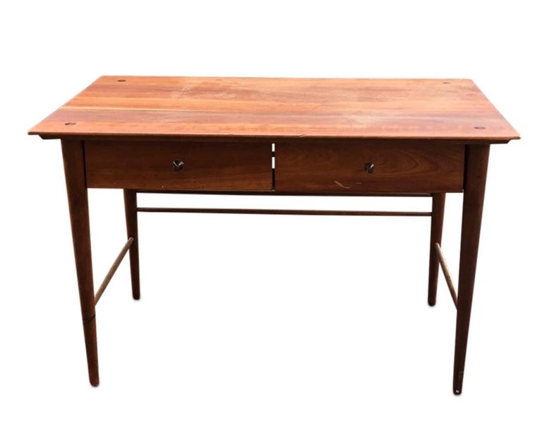 Mid Century Danish Teak Nesting Table with Two Drawers and Two Small