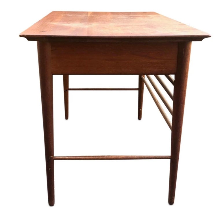 Mid Century Danish Teak Nesting Table with Two Drawers and Two Small End Tables For Sale at 1stDibs
