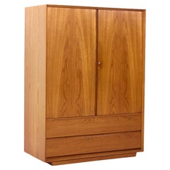 Mid Century Danish Teak Plinth Base Armoire