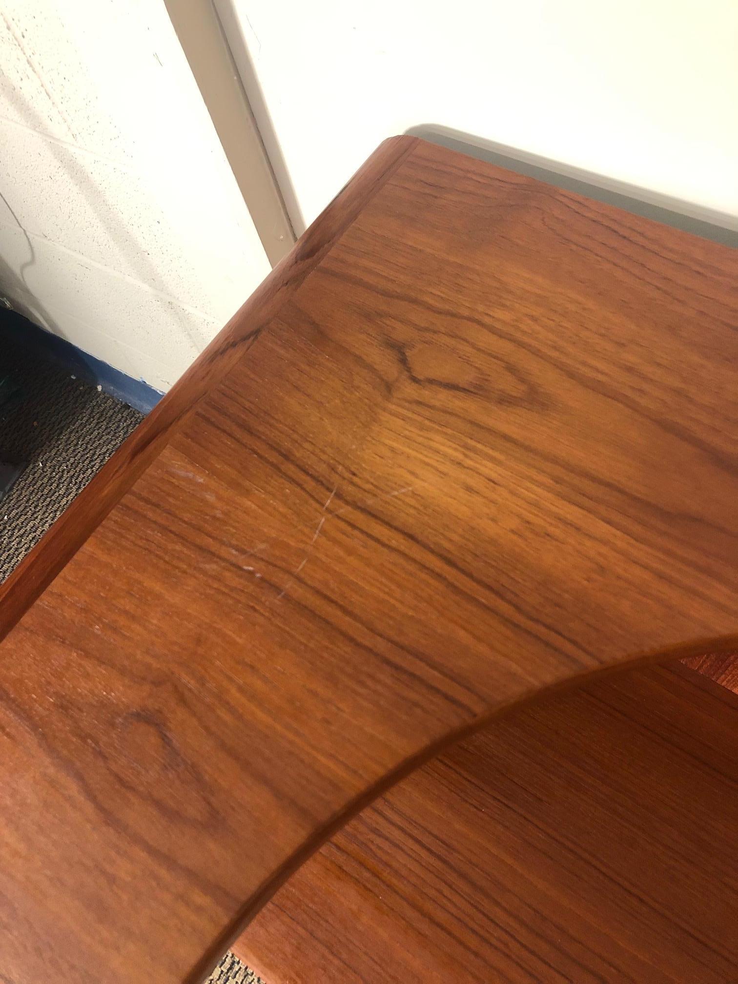 20th Century Midcentury Danish Teak Queen Size Headboard with Nightstands For Sale