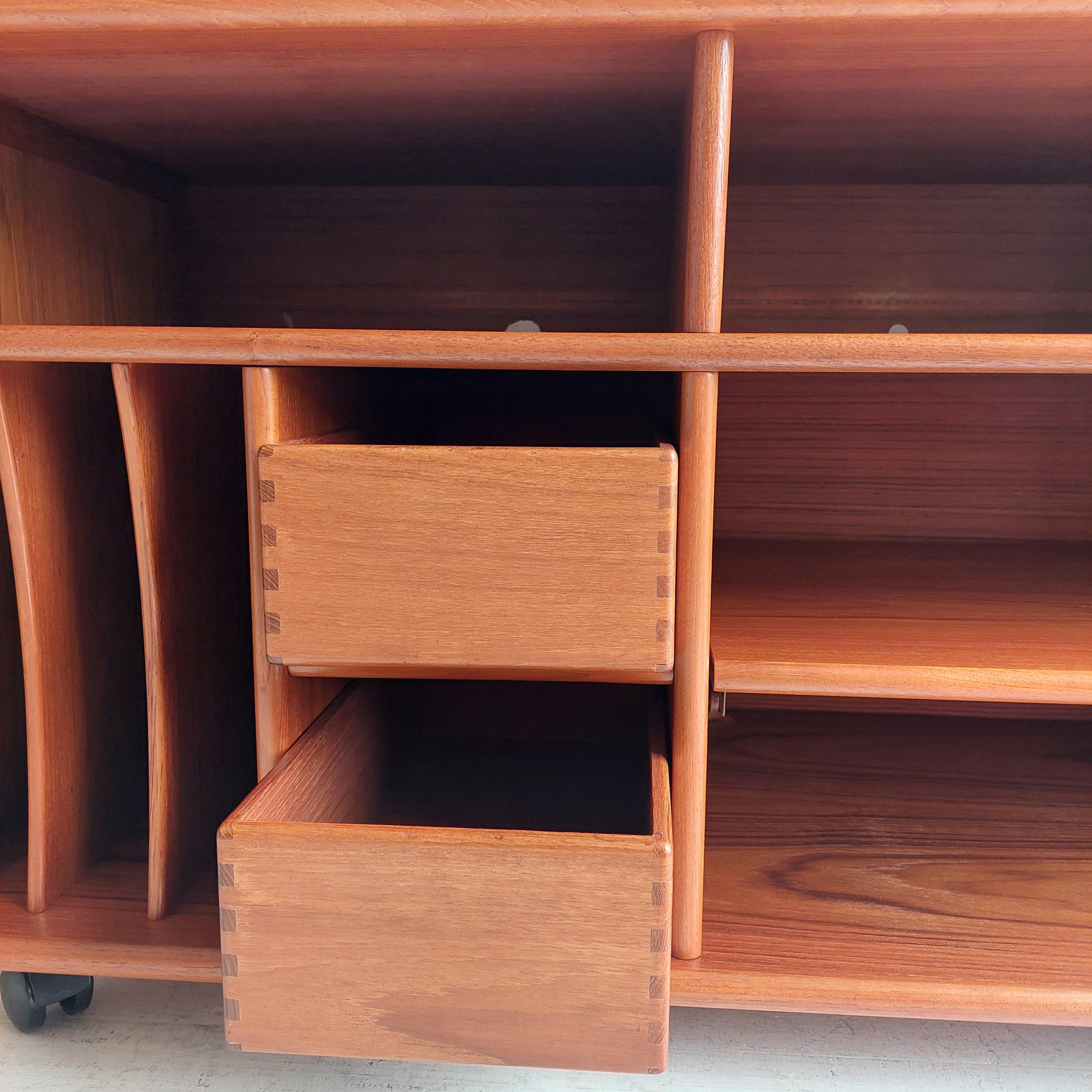 Mid Century Danish teak record cabinet sideboard TV Unit By Salin Möbler Nyborg 6