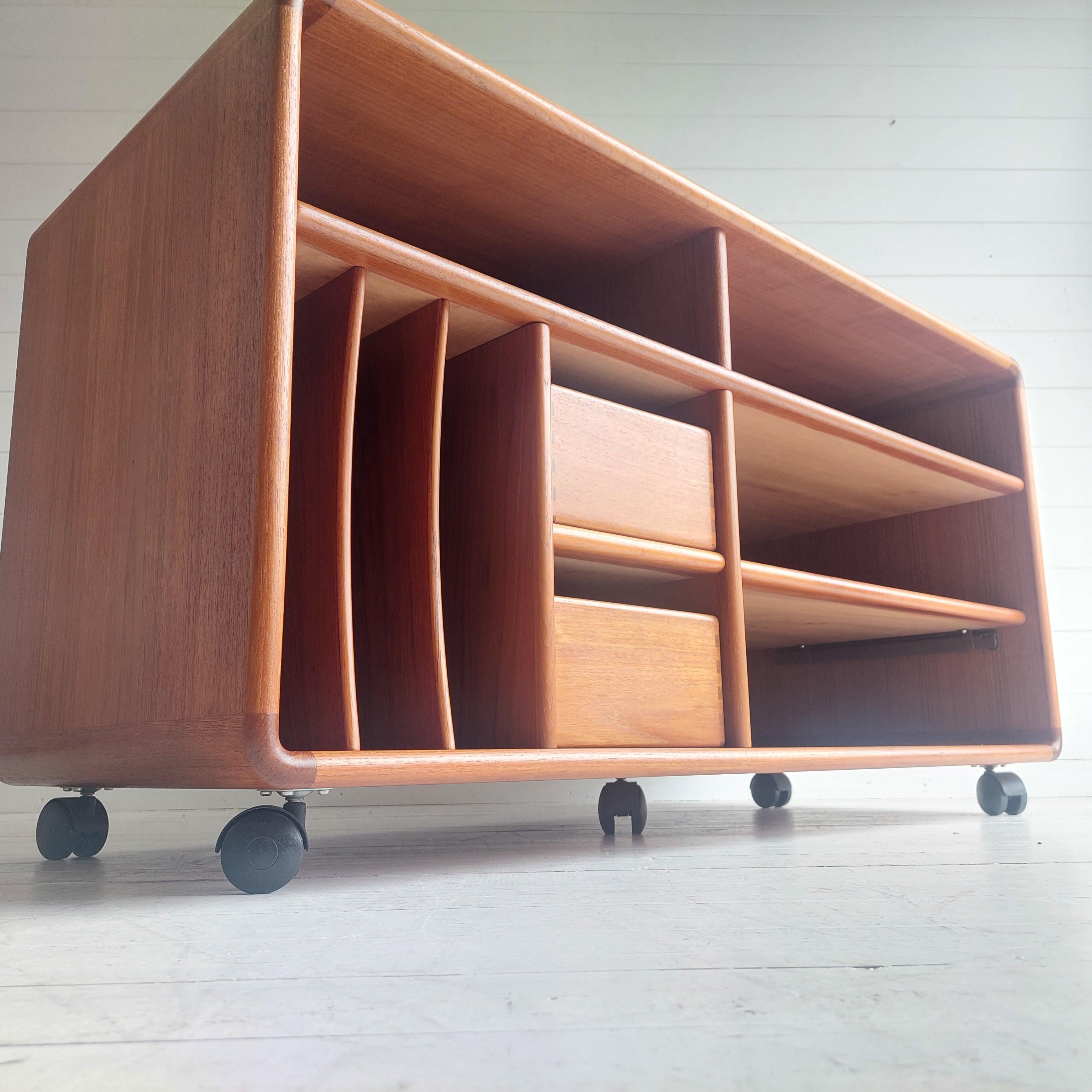 20th Century Mid Century Danish teak record cabinet sideboard TV Unit By Salin Möbler Nyborg