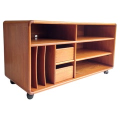 Vintage Mid Century Danish teak record cabinet sideboard TV Unit By Salin Möbler Nyborg