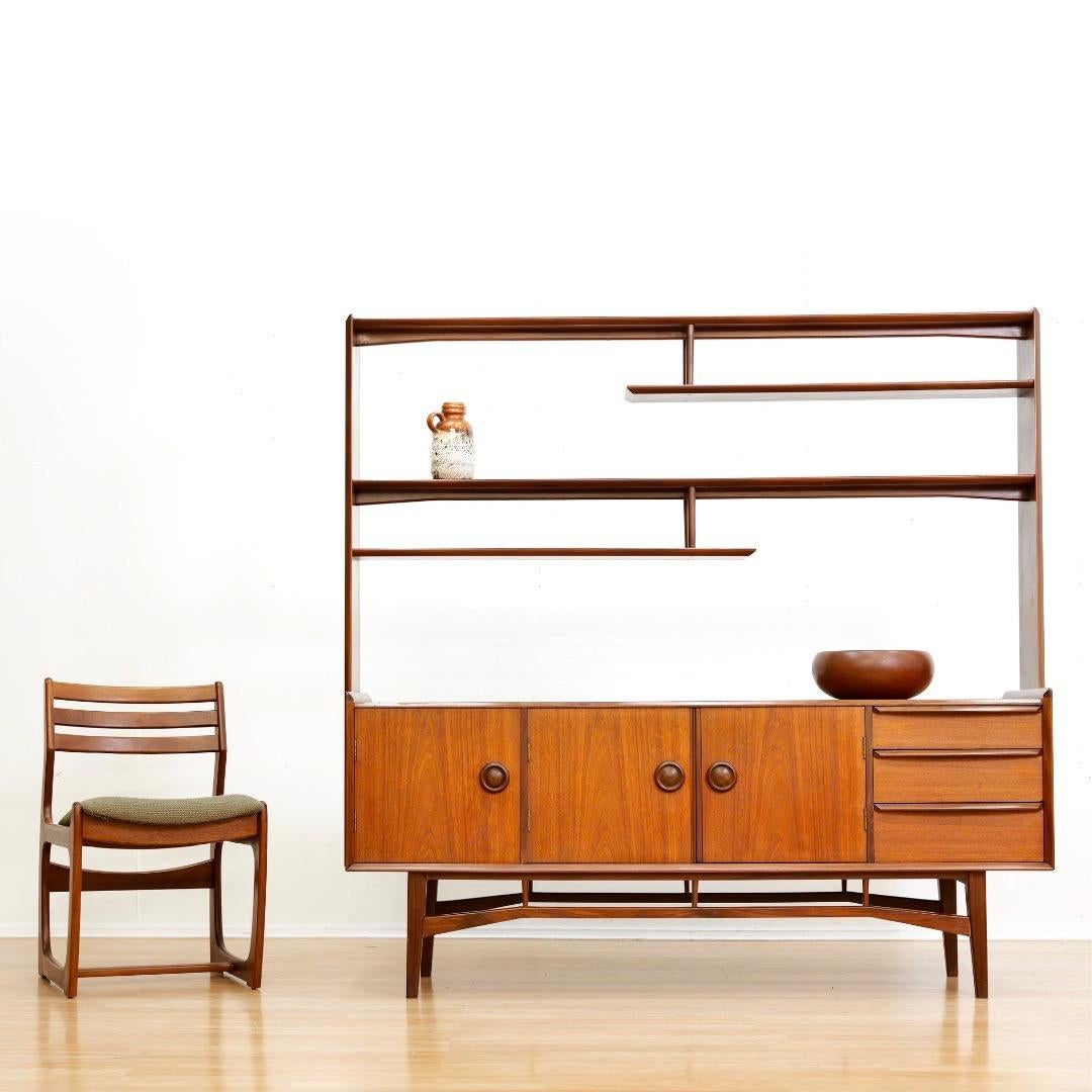 Libreria credenza divisoria in teak danese del metà del secolo scorso in vendita 3