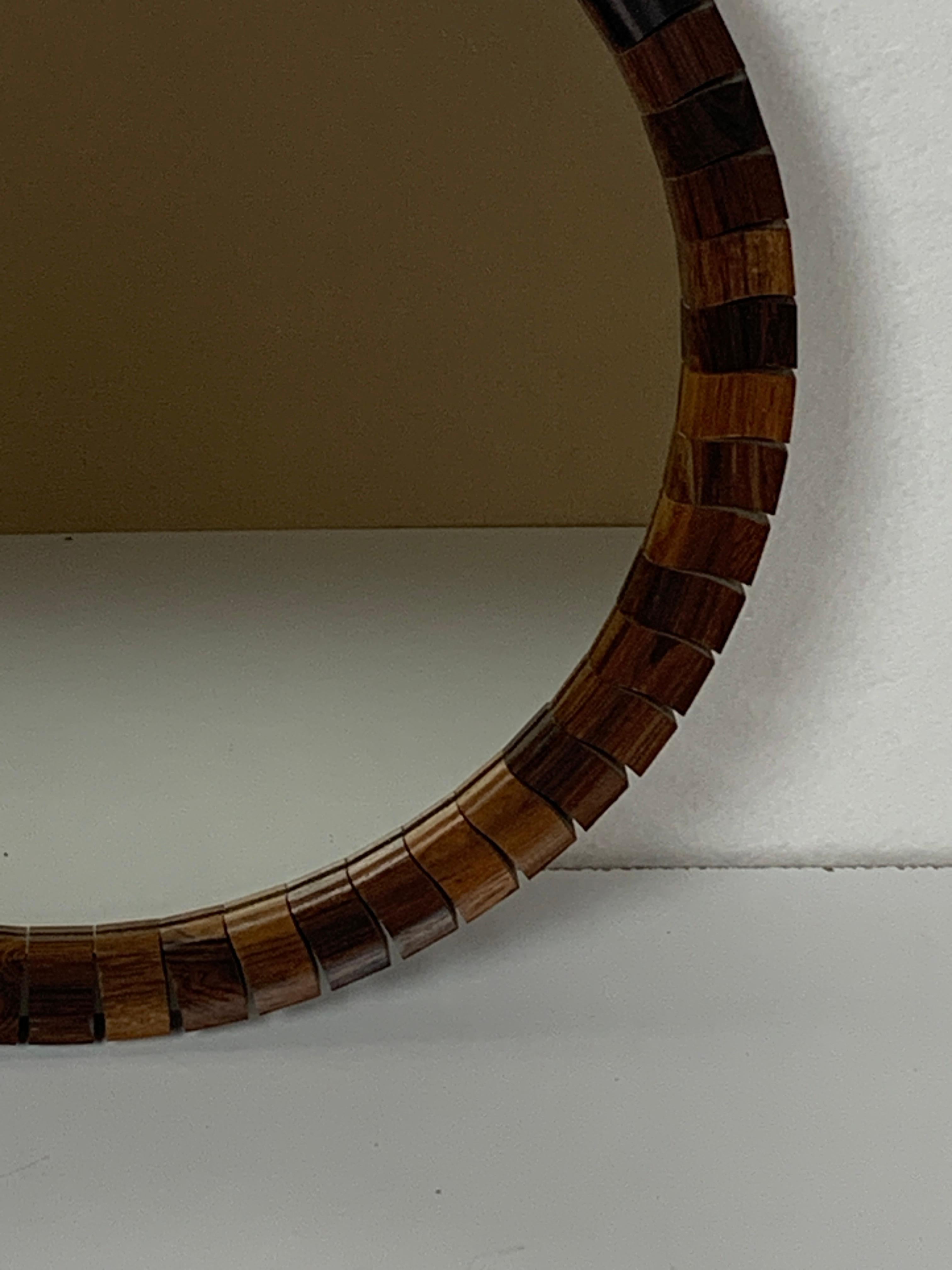 Mid-Century Danish Teak Rosewood Cube Mirrors, 1960s, Set of 2 5