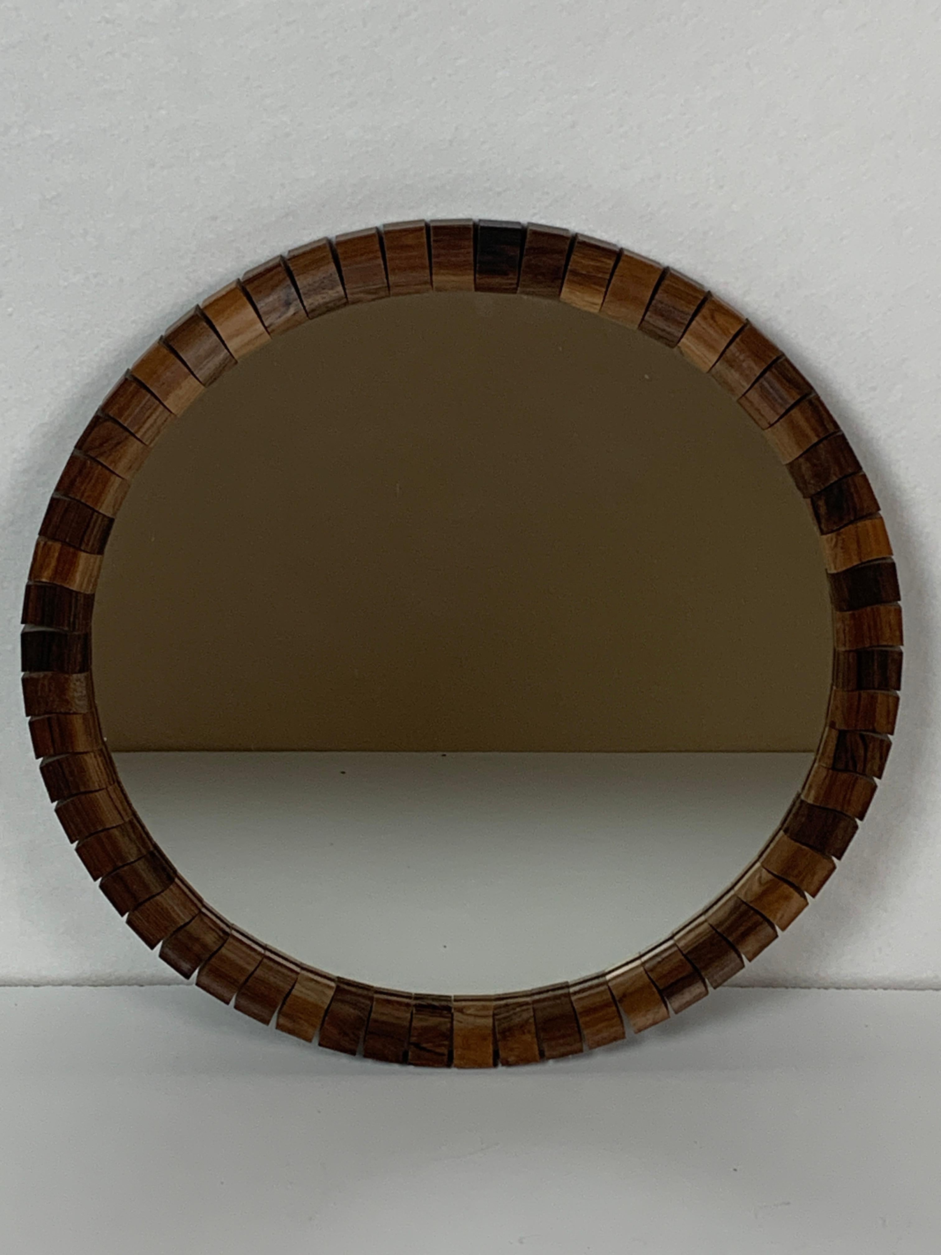 Mid-Century Danish Teak Rosewood Cube Mirrors, 1960s, Set of 2 6