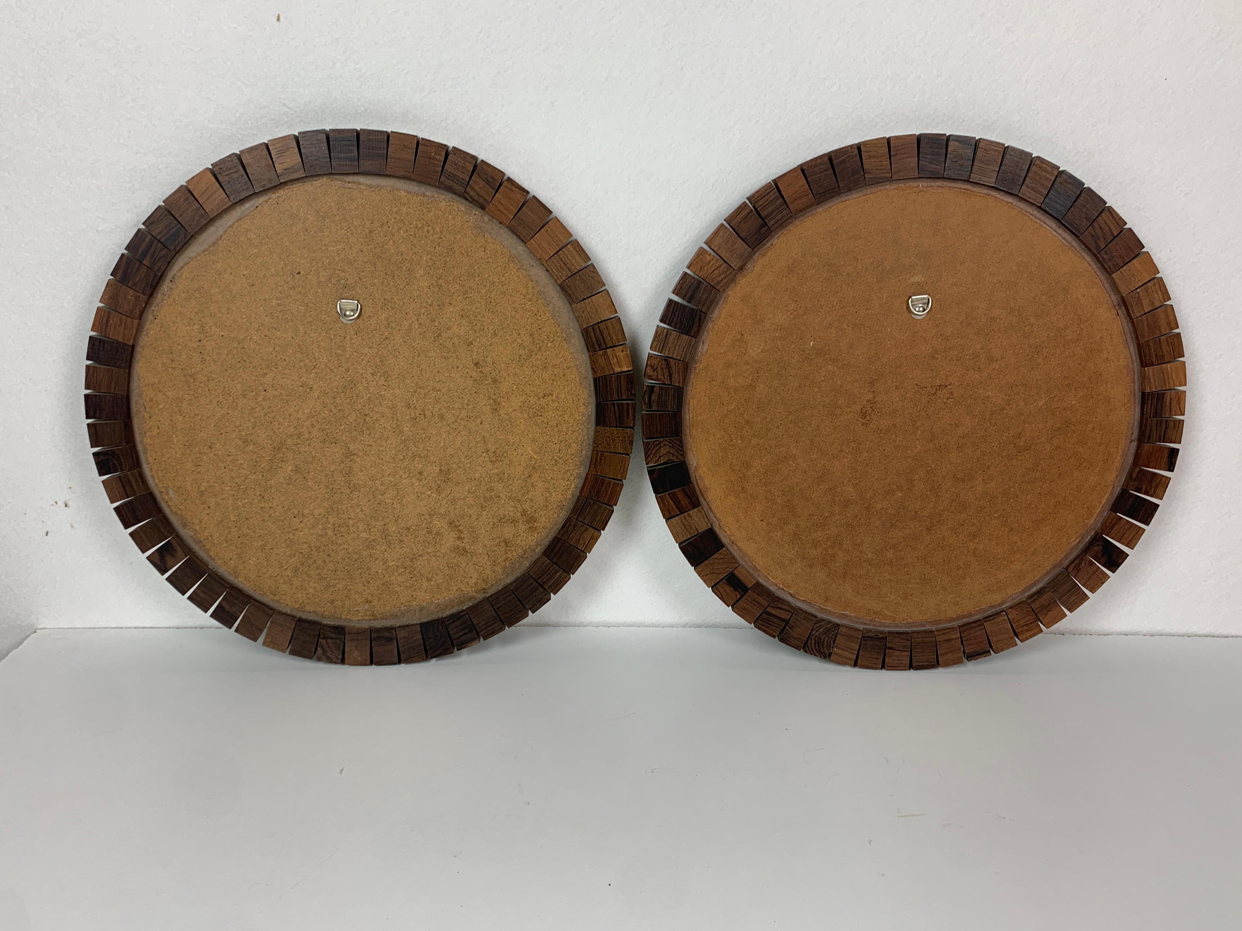 Mid-Century Danish Teak Rosewood Cube Mirrors, 1960s, Set of 2 11