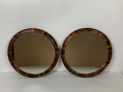 Mid-Century Danish Teak Rosewood Cube Mirrors, 1960s, Set of 2