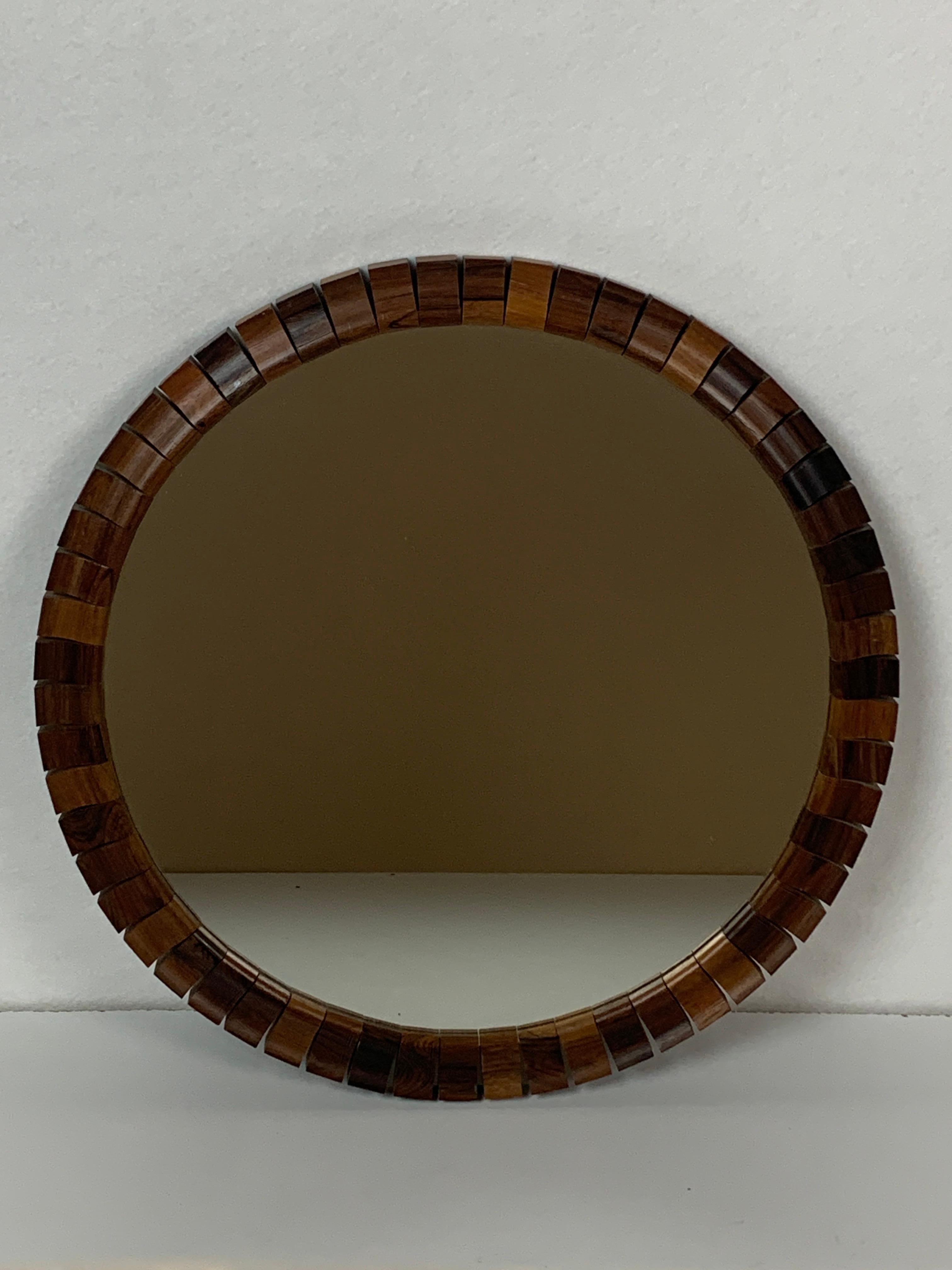 Mid-20th Century Mid-Century Danish Teak Rosewood Cube Mirrors, 1960s, Set of 2