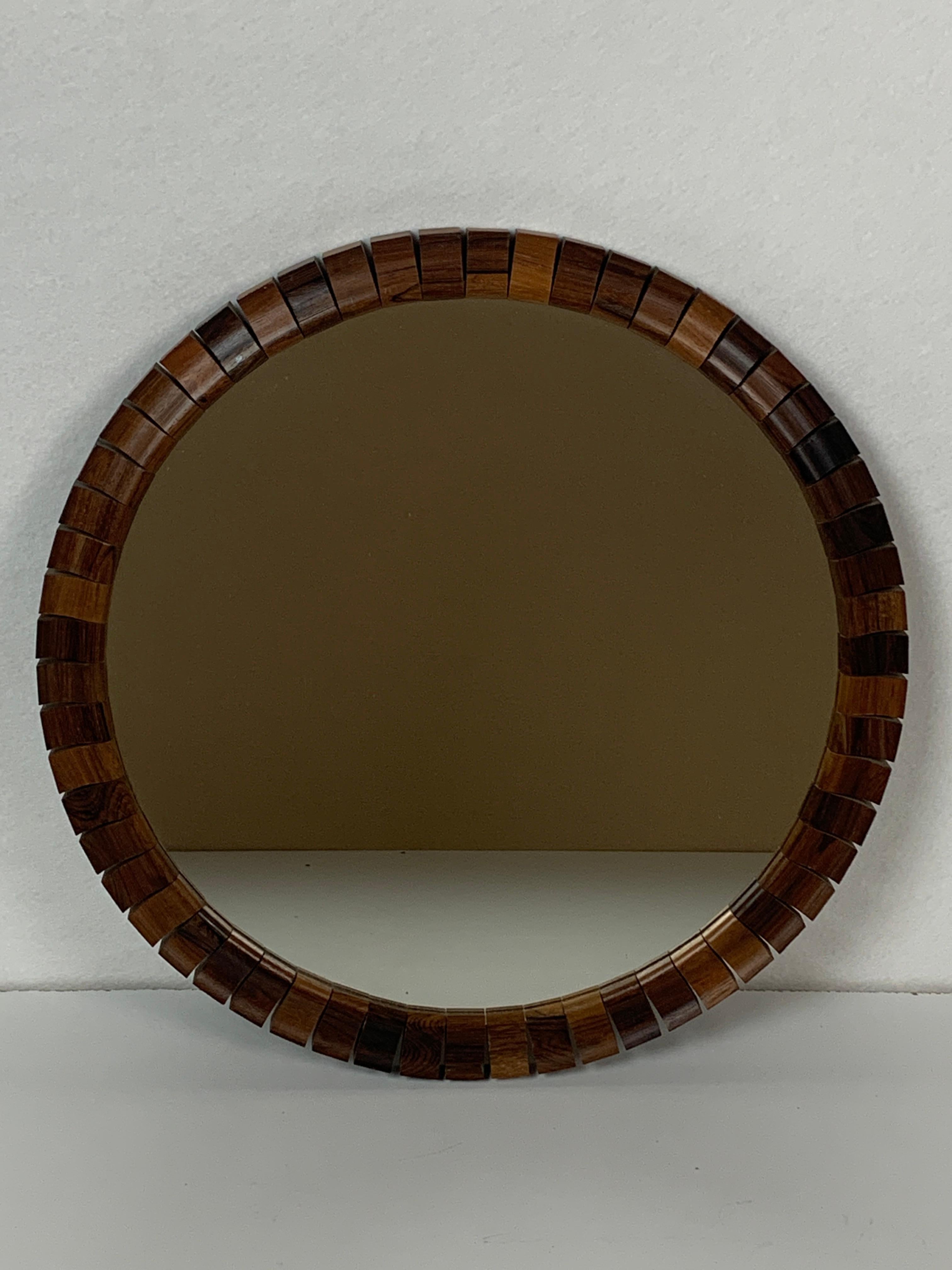 Mid-Century Danish Teak Rosewood Cube Mirrors, 1960s, Set of 2 1