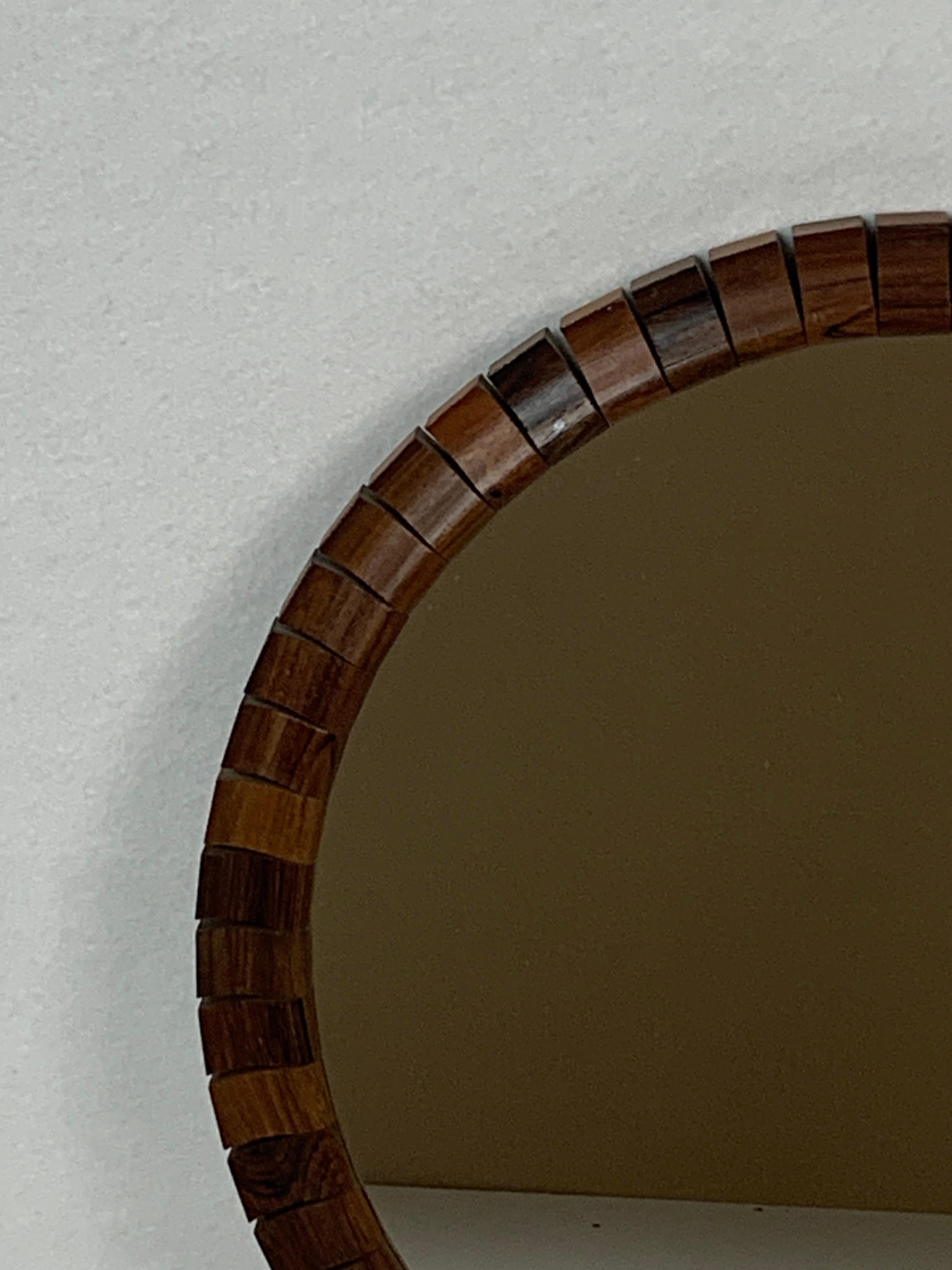 Mid-Century Danish Teak Rosewood Cube Mirrors, 1960s, Set of 2 3