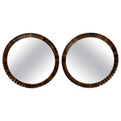 Mid-Century Danish Teak Rosewood Cube Mirrors, 1960s, Set of 2