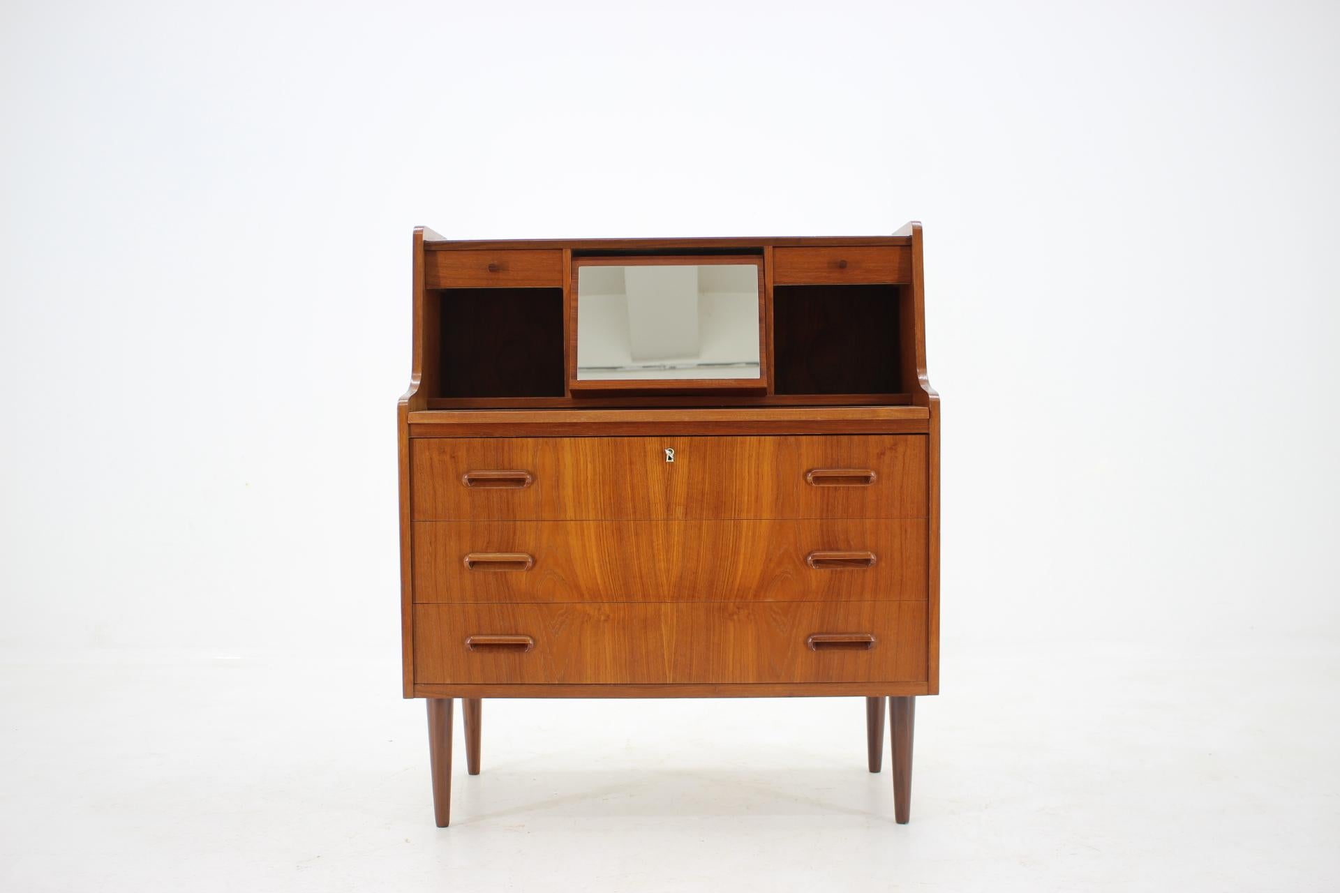 Midcentury Danish Teak Secrétaire, 1960s In Good Condition In Praha, CZ