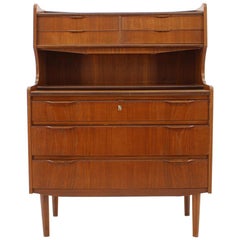 Midcentury Danish Teak Secrétaire, 1960s