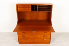 Midcentury Danish Teak Secretaire by Børge Mogensen for Søborg Møbler, 1950s