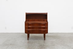 Mid-Century Danish Teak Secretaire w/ Tapered Legs, Pull Out Desk, and Storage