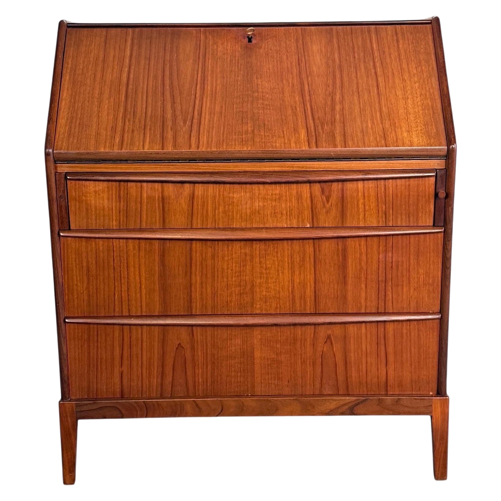 Mid Century Danish Teak Secretary Desk